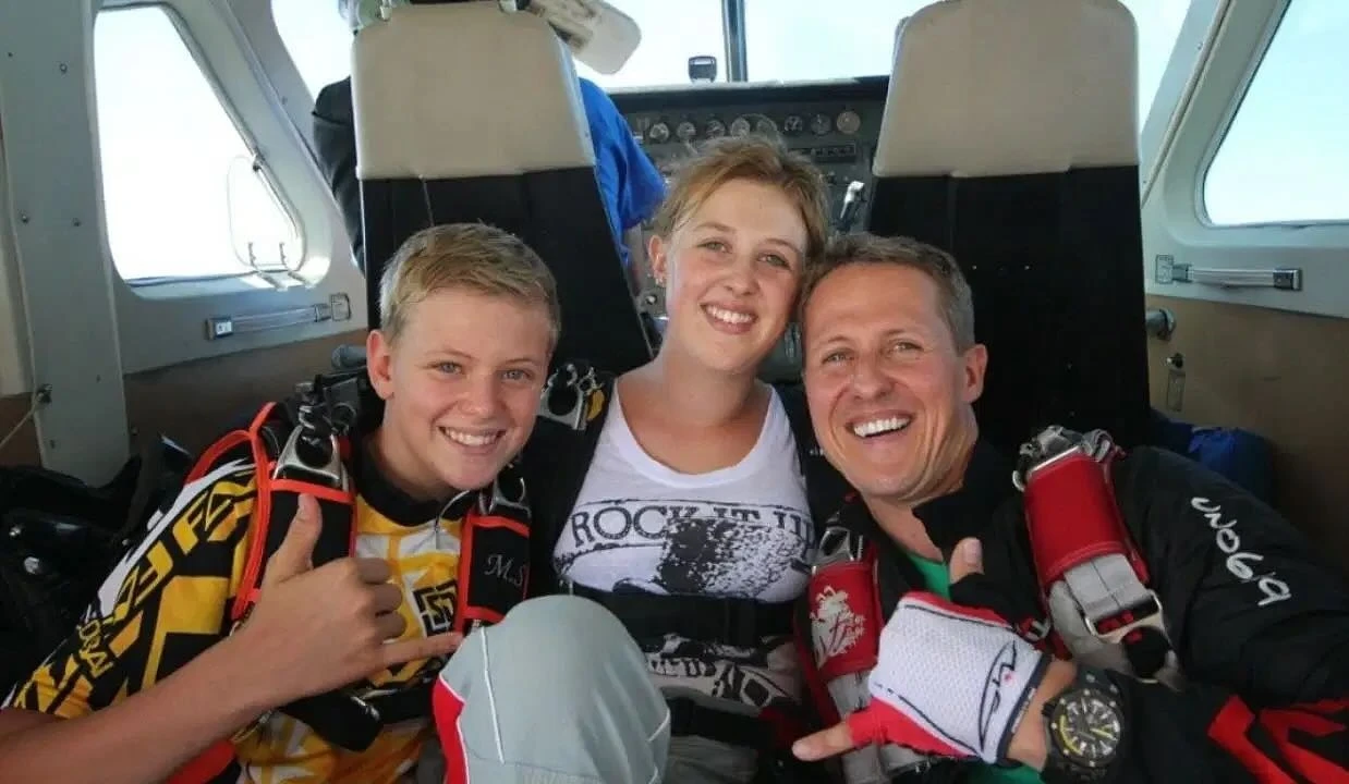 Schumacher 'sweet chopper trip to meet first granddaughter' revealed