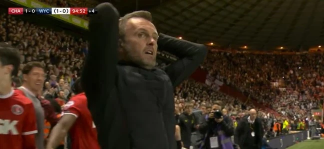 Charlton boss Nathan Jones PRAYING on knees before full-time leaves fans divided