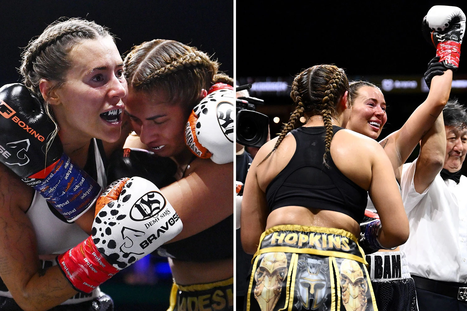Towie's Demi Sims WINS boxing debut at Misfits 22 WITHOUT dad Tony in corner