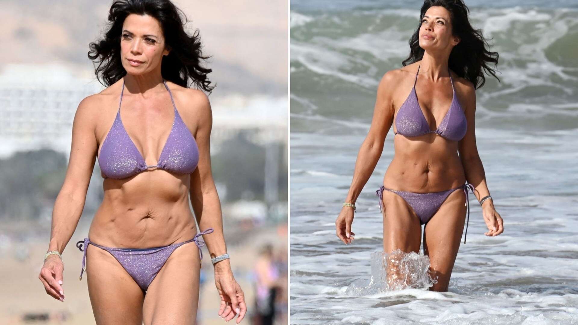 Jenny Powell, 56, looks amazing in a bikini as she shows off surgery scars