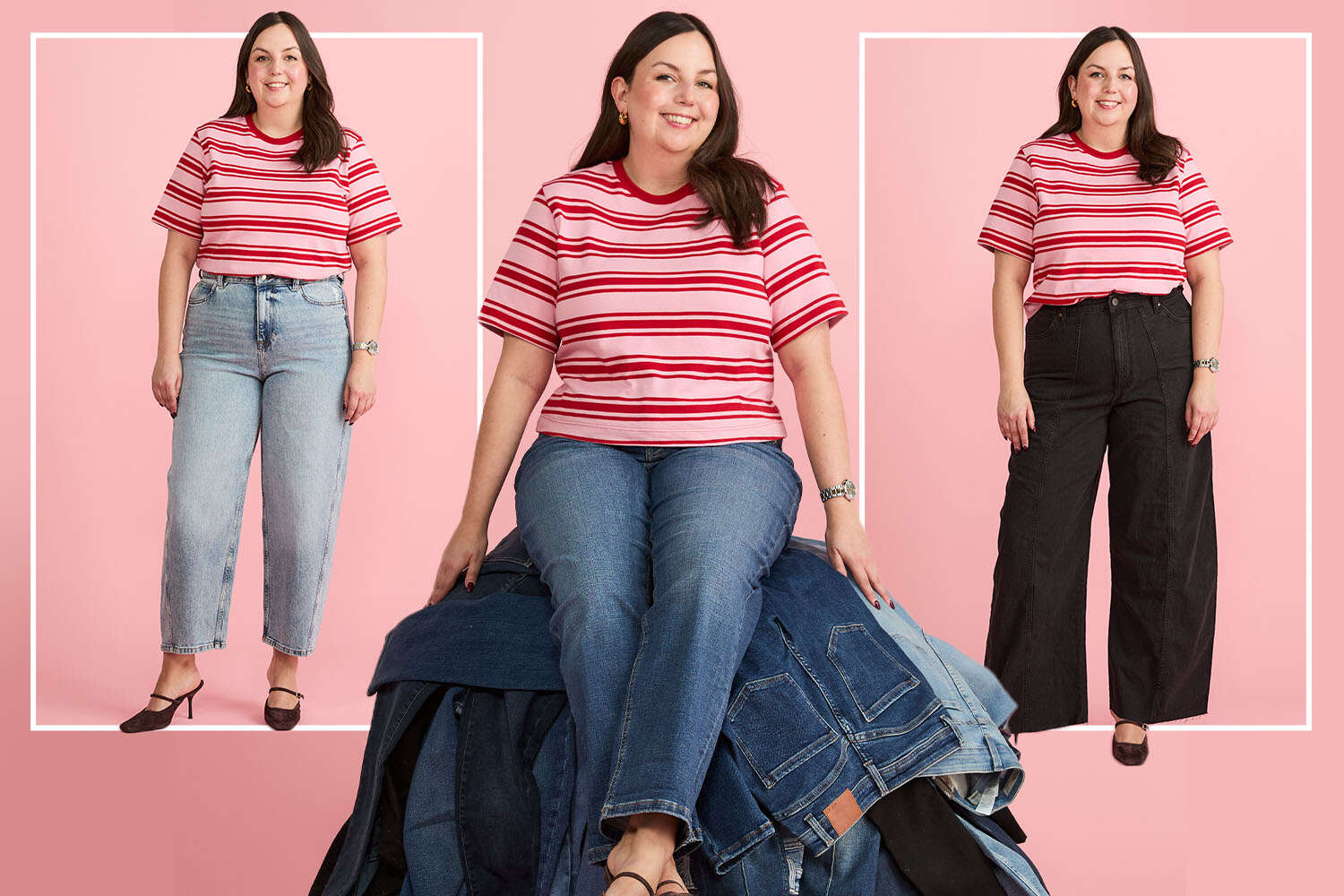 I tried on 100 pairs of jeans in variety of shapes & prices to find perfect fit