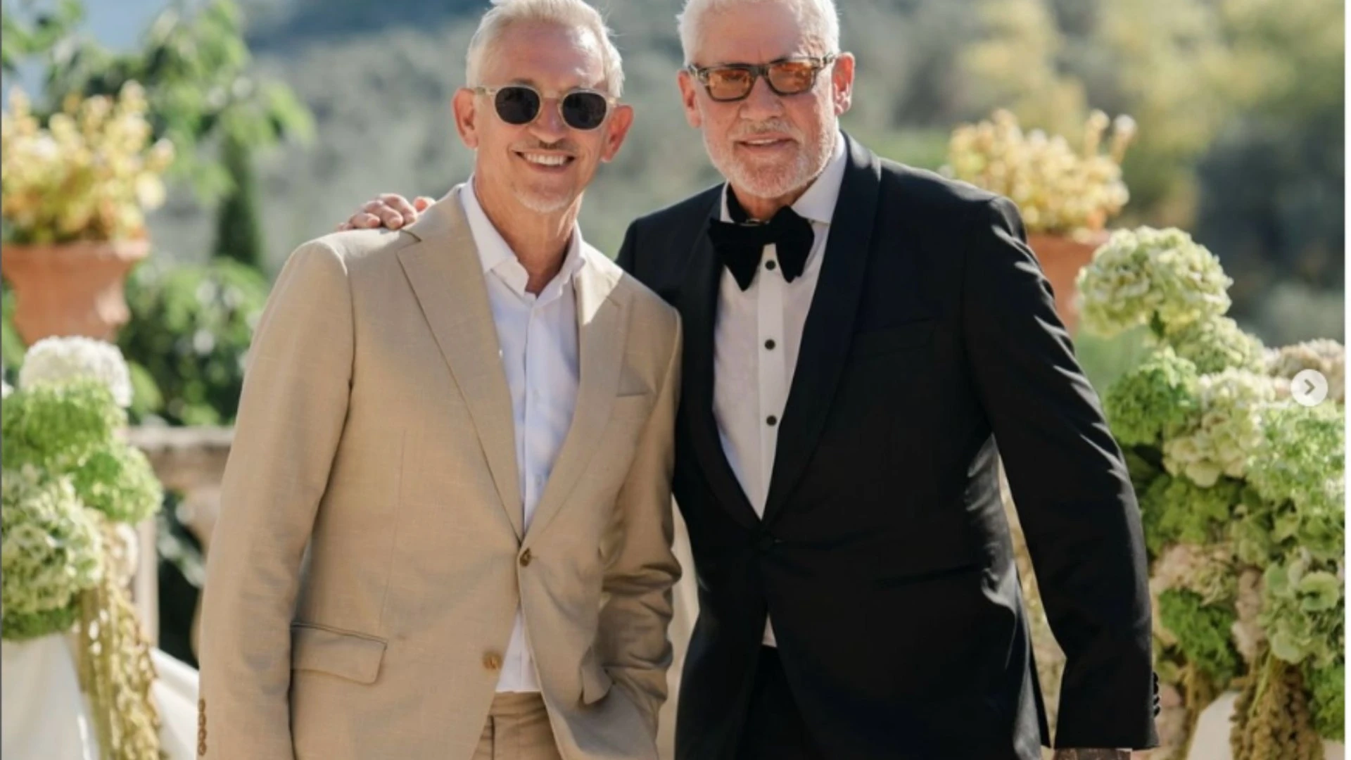 Gary & Wayne Lineker confirm 17 year feud is over at Tia's wedding