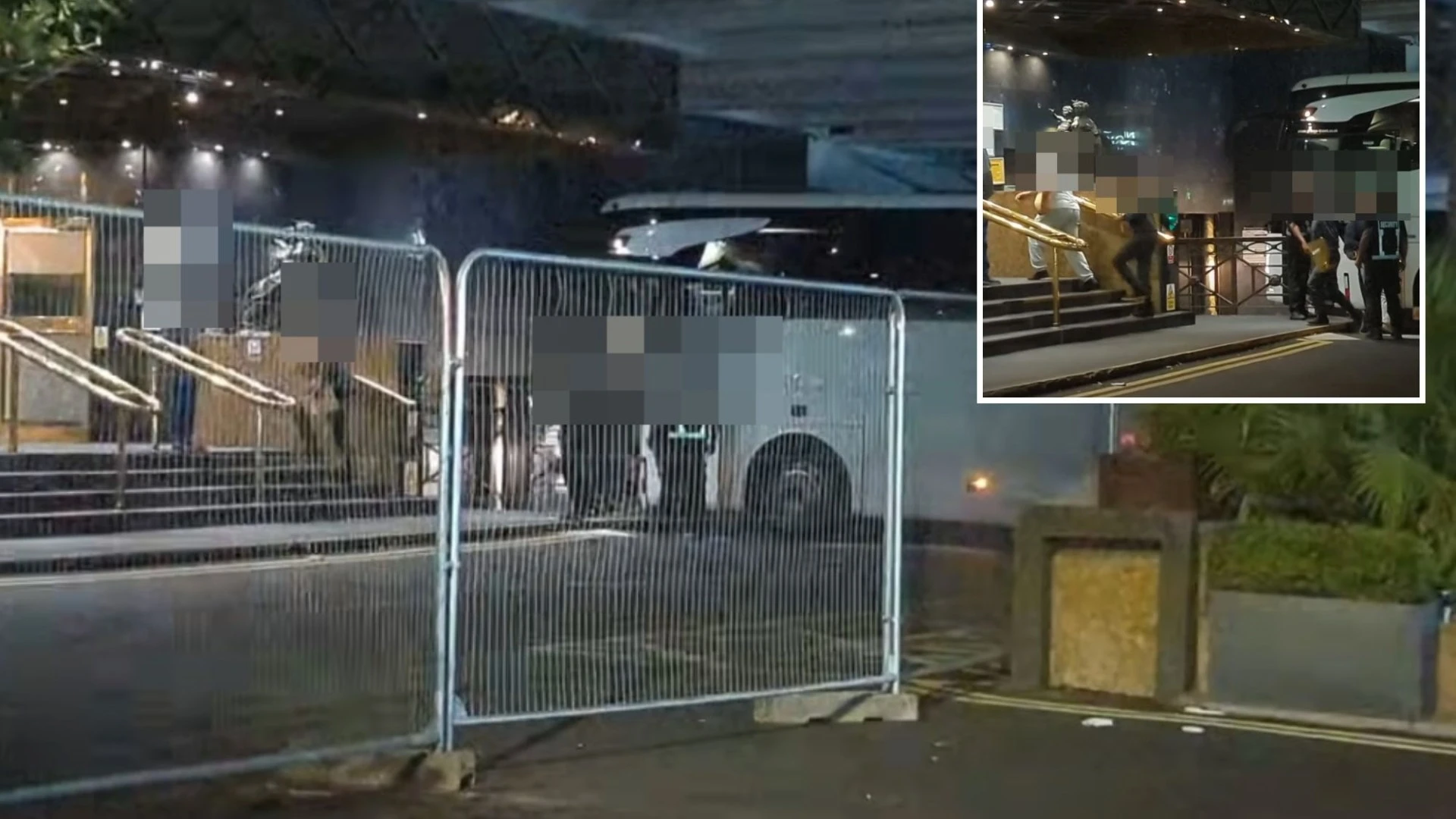 Moment asylum seekers are 'snuck into' 4-star UK hotel under cover of darkness
