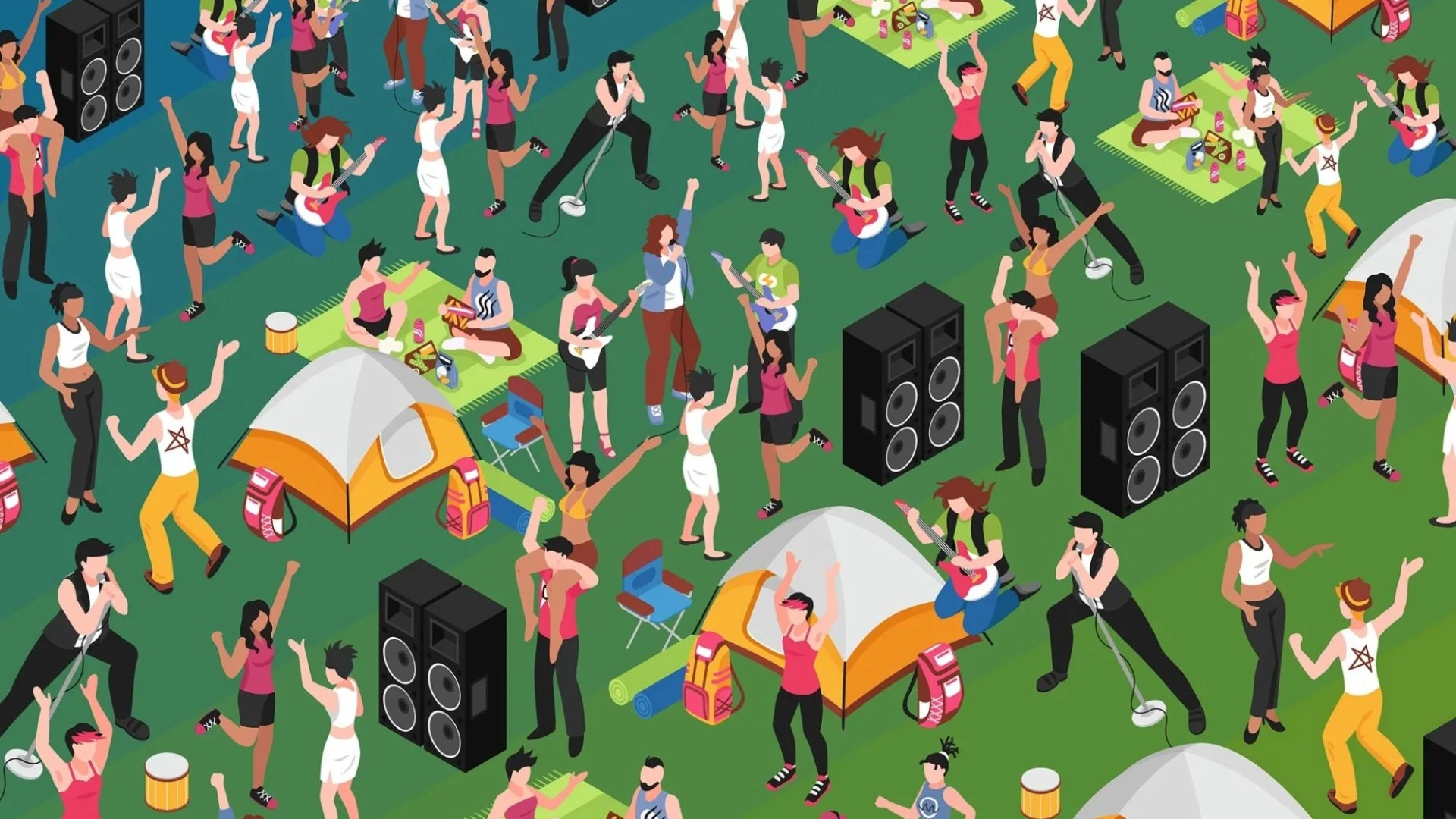 Everyone sees the festival - but only those with hawk eyes can spy the drummer