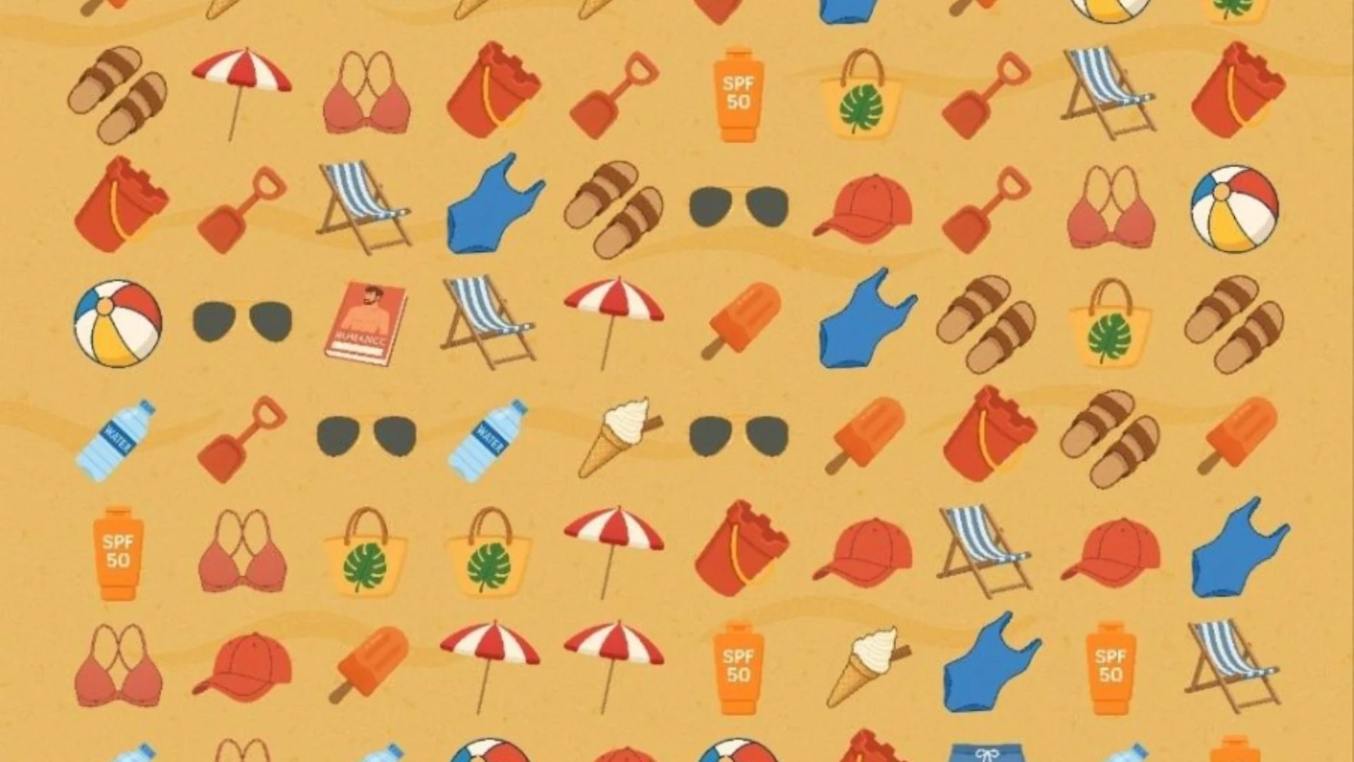 Only those with eyes of a hawk can spot the two beach essentials in 10 seconds
