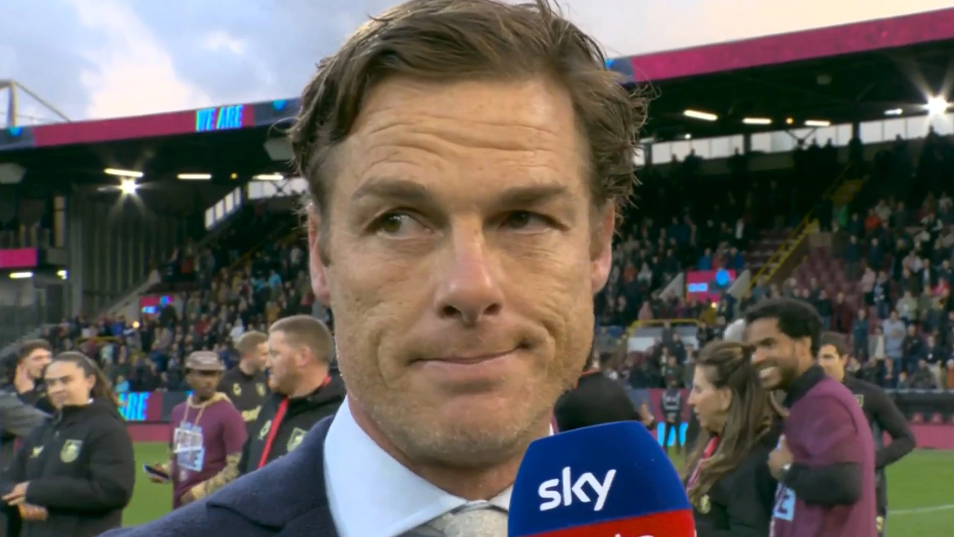 Scott Parker sheds tears with family after leading Burnley to promotion