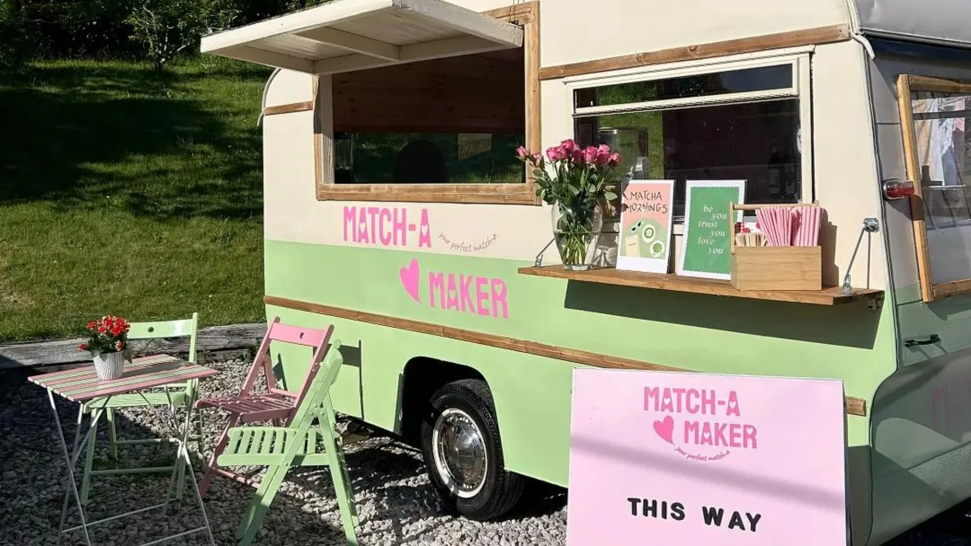 I bought a caravan for £200 & turned it into a boujee matcha cafe