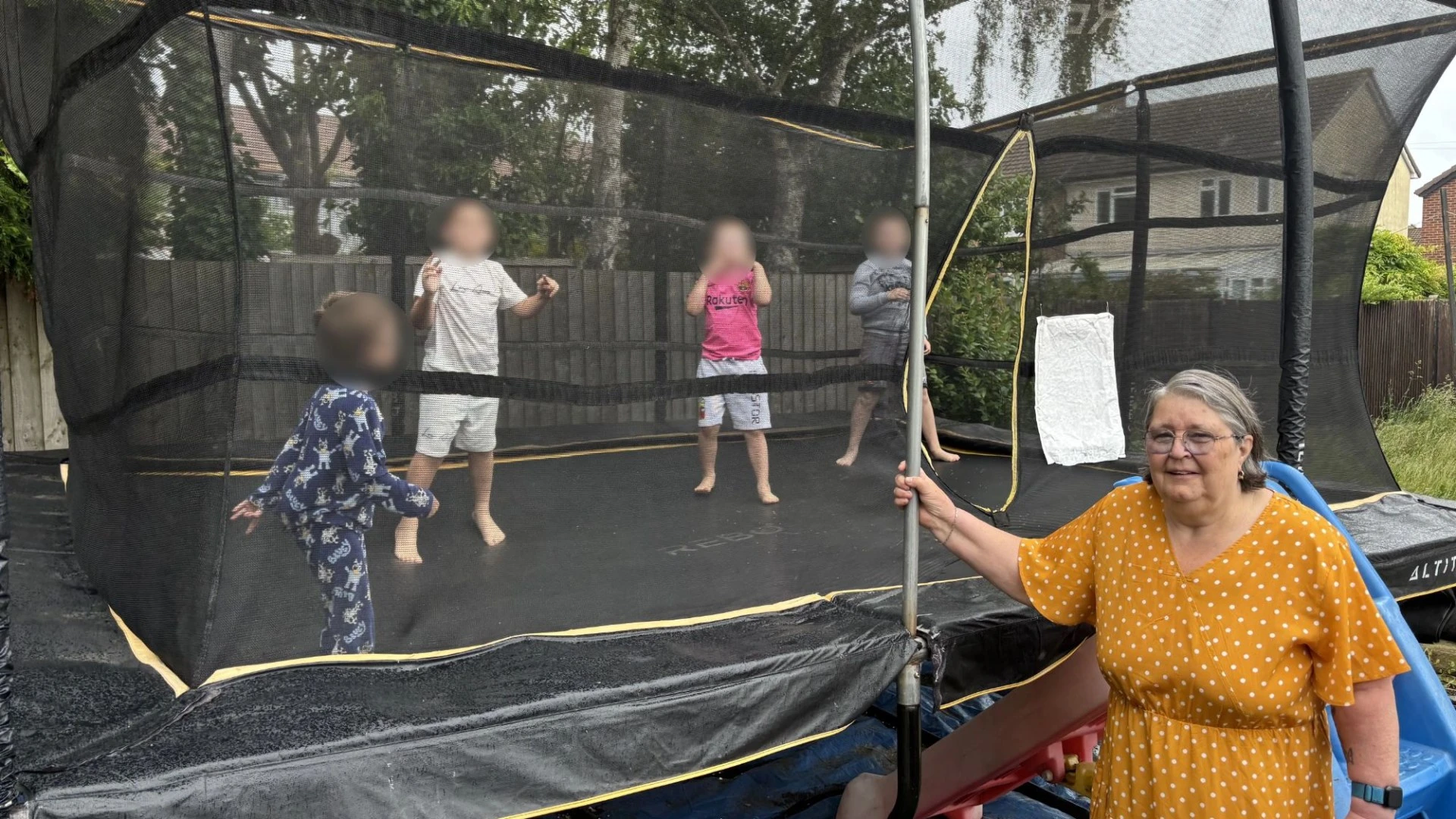 I bought a trampoline for the local kids but my neighbour made us rip it down