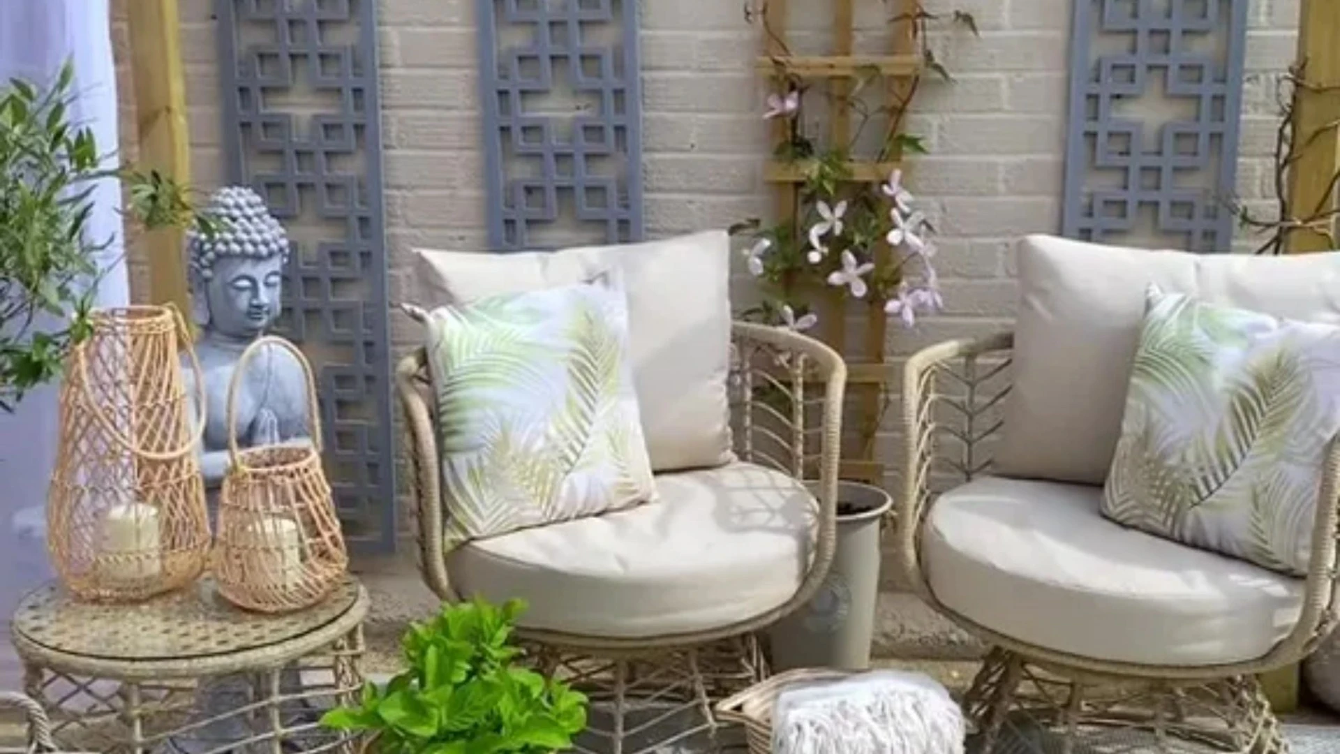 My garden had a broken patio & dirty walls - now it's a lush oasis on a budget