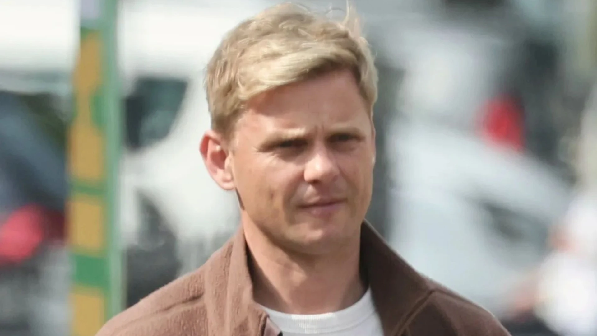 Jeff Brazier looks downcast as he's spotted amid row with son Freddy