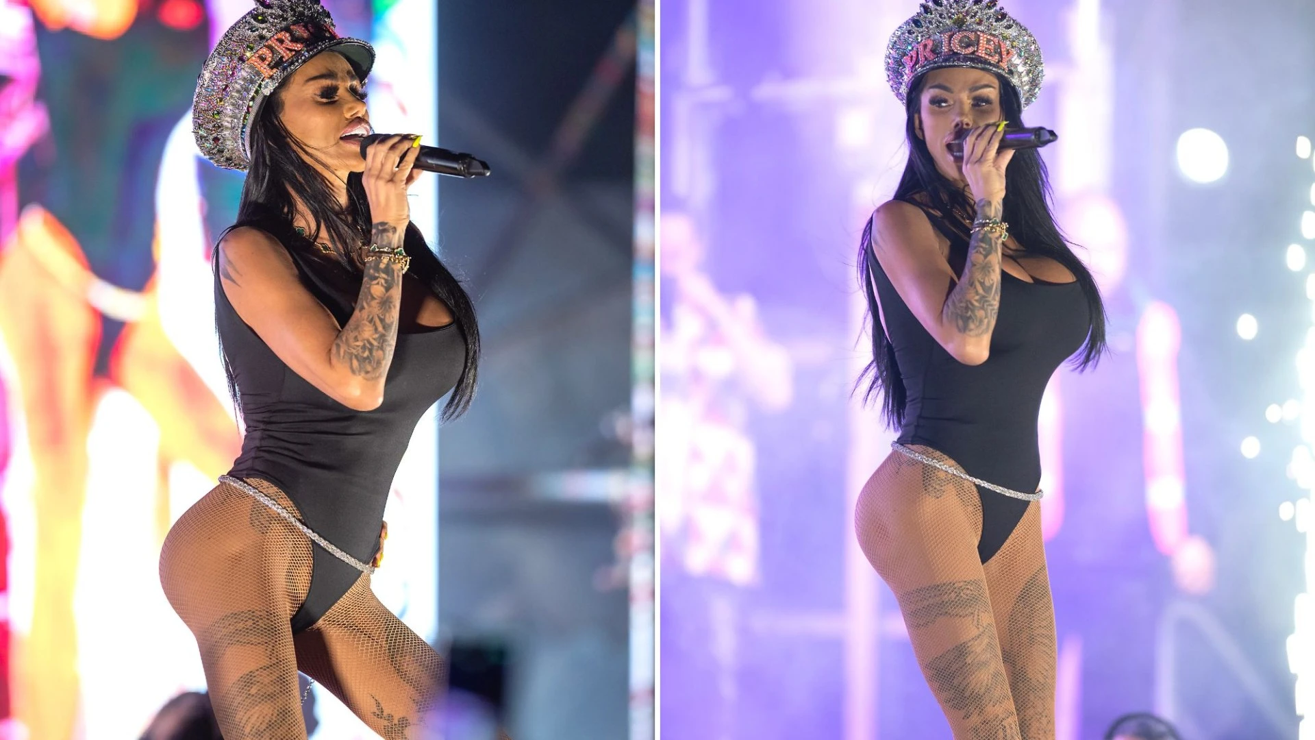 Katie Price sparks concern with tiny frame as she shows off BBL on stage