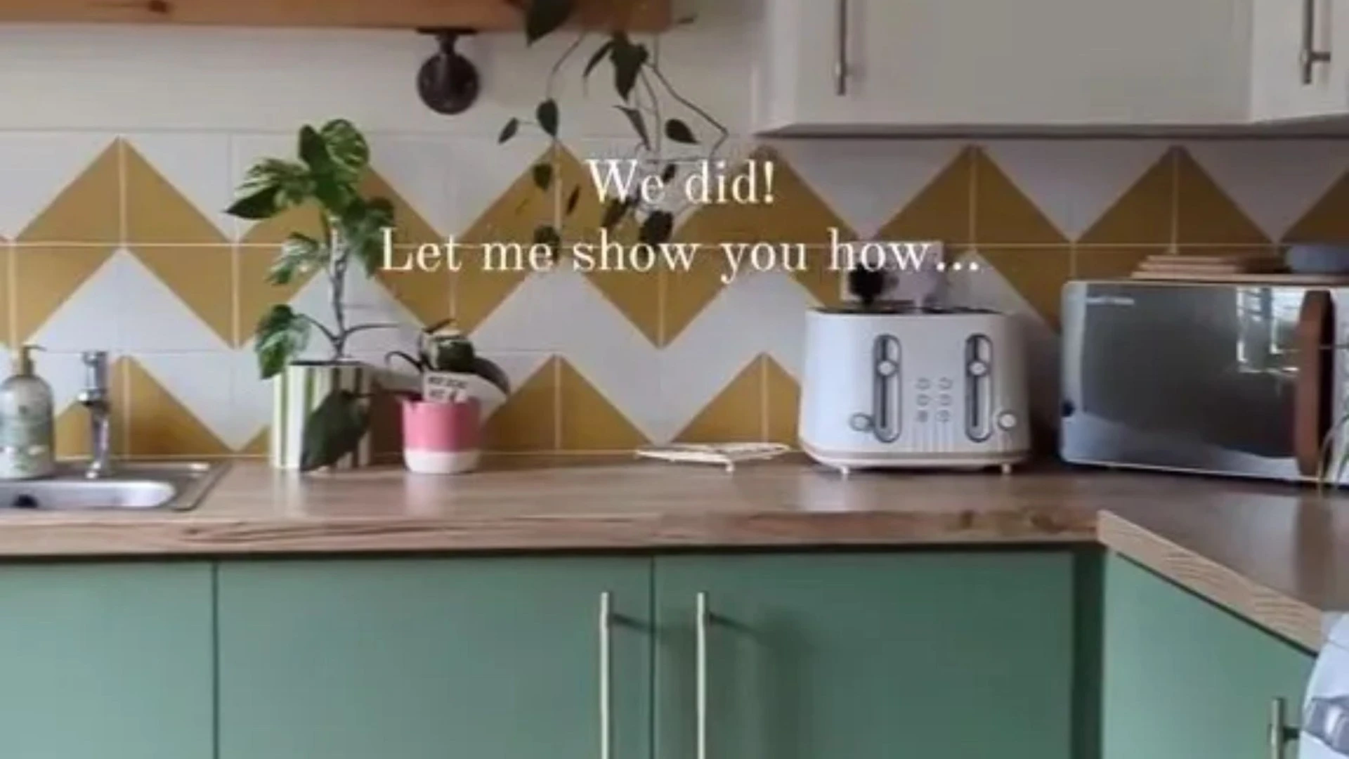 I transformed my council house kitchen for under £250 with paint & a £13 B&Q buy