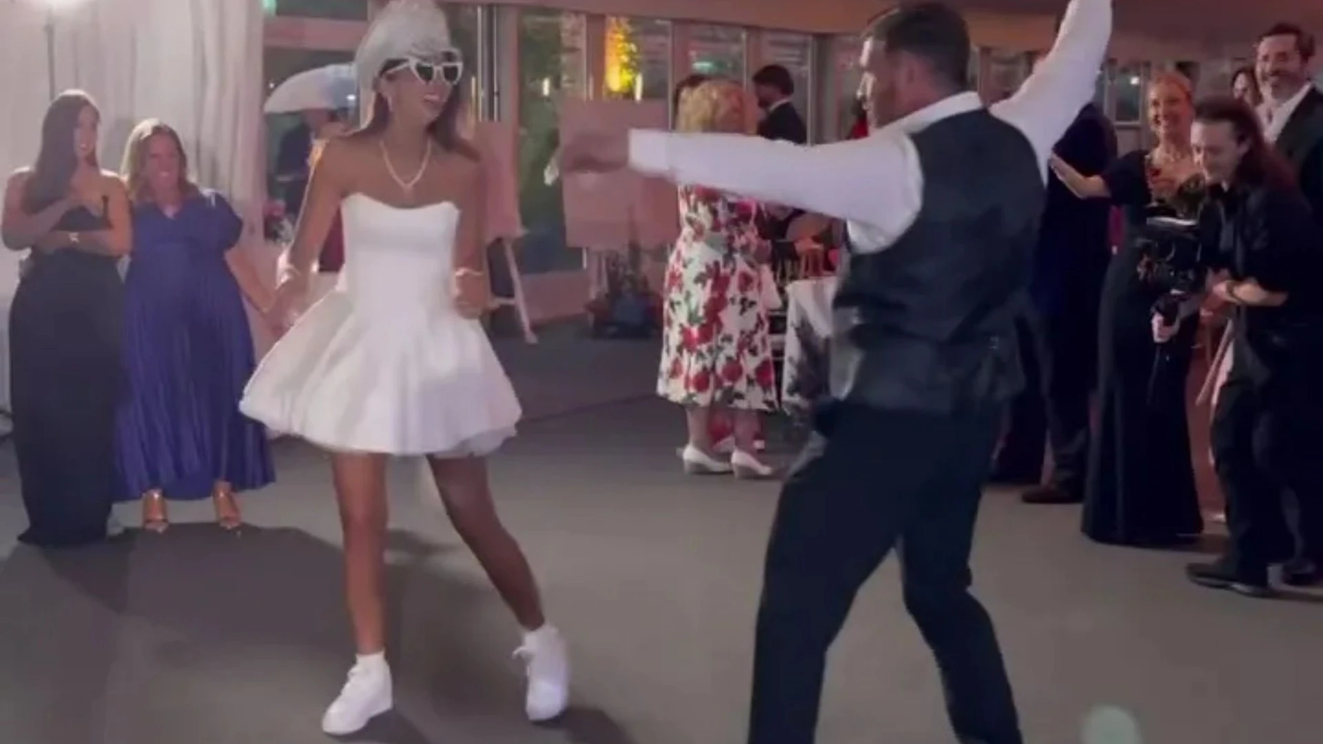 Nick Knowles, 62, and new bride Katie, 34, show off dance moves at wedding