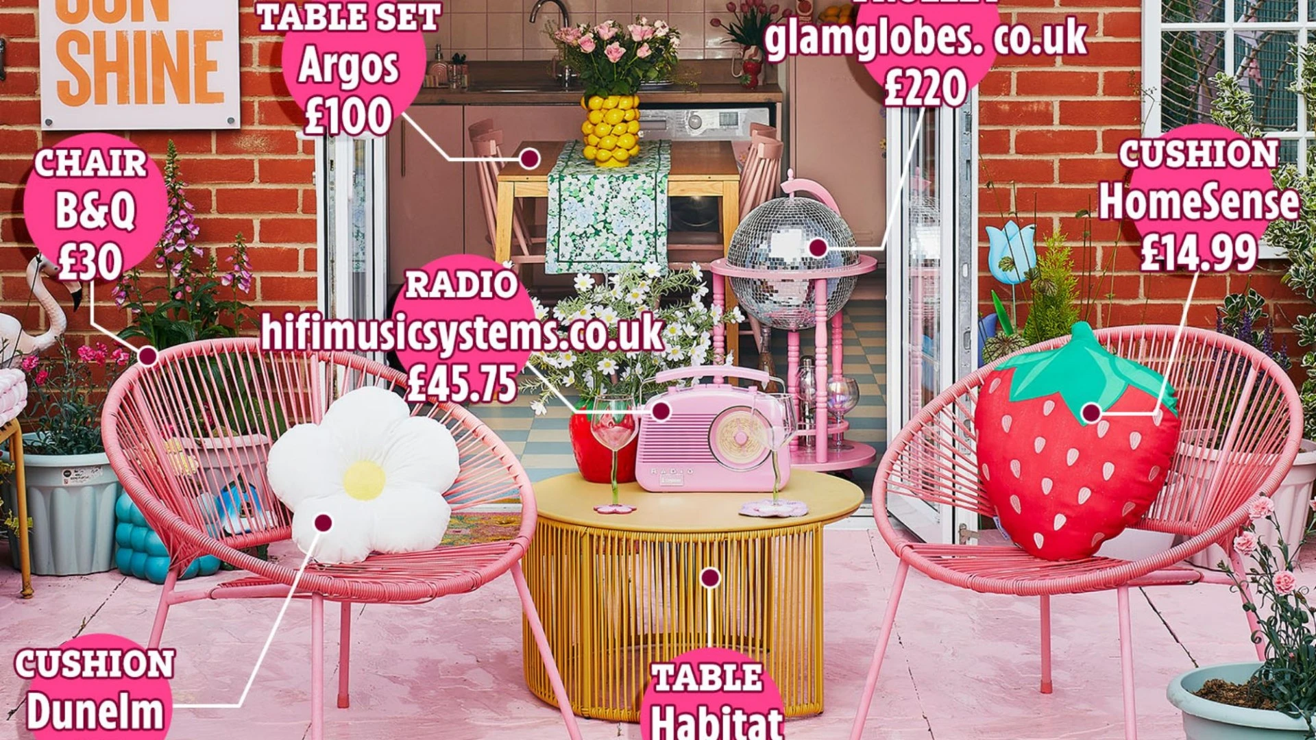 Painting patio pink will boost your mood - four ways to make your home feel-good