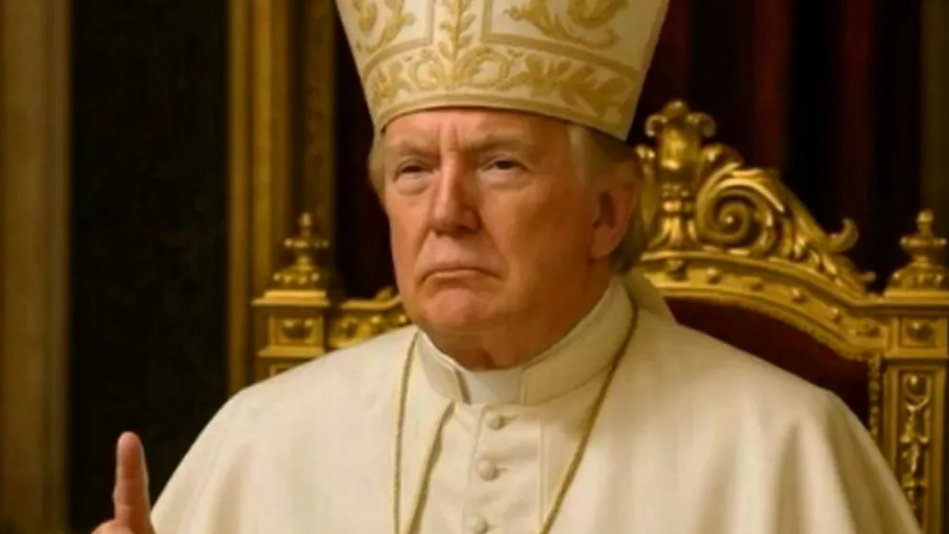 Trump shares picture of him as POPE after saying he'd like to be next Pontiff