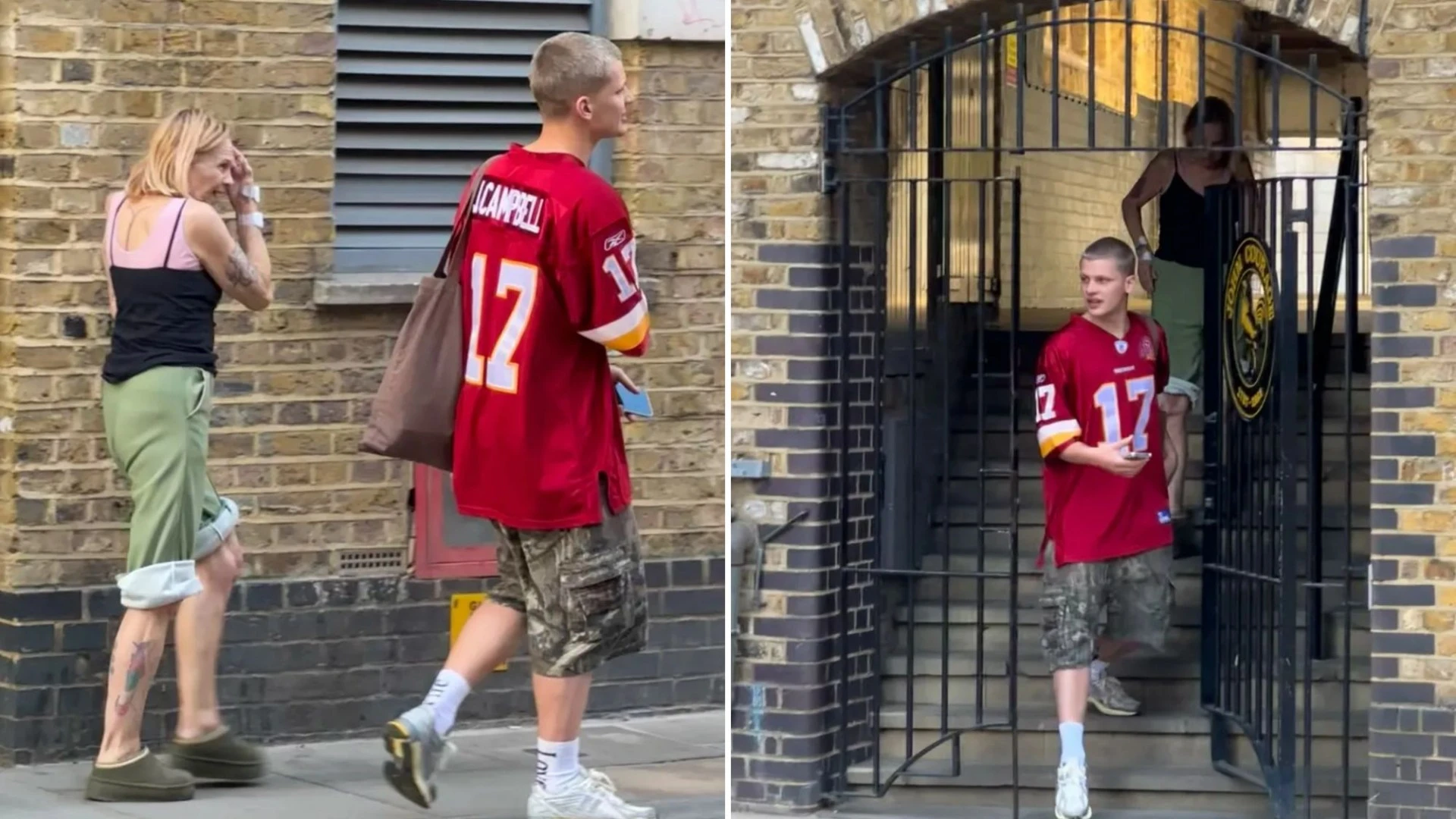 Freddy Brazier 'smokes joint' with gran Jackie Budden near Tower Bridge