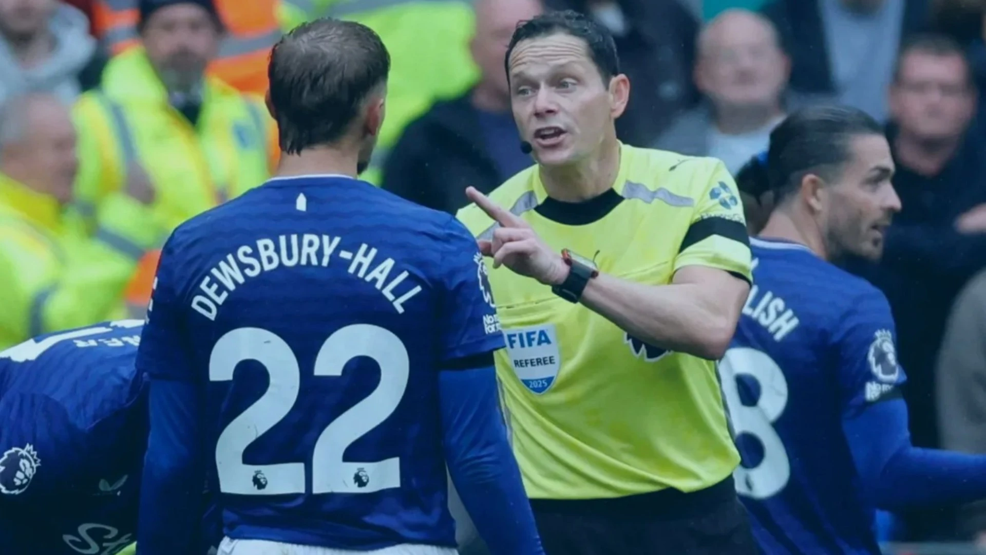 Ex-Prem ref slams 'poor' Everton decision as Grealish fumes at yellow card