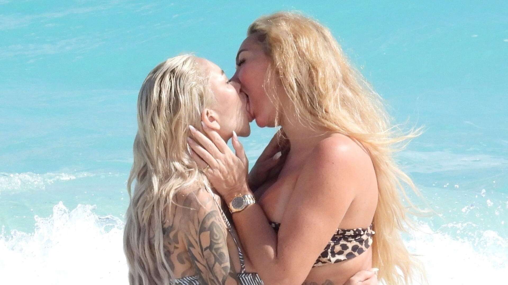 BB's Aisleyne pictured snogging female pal on LA holiday & laughs 'I was tipsy'