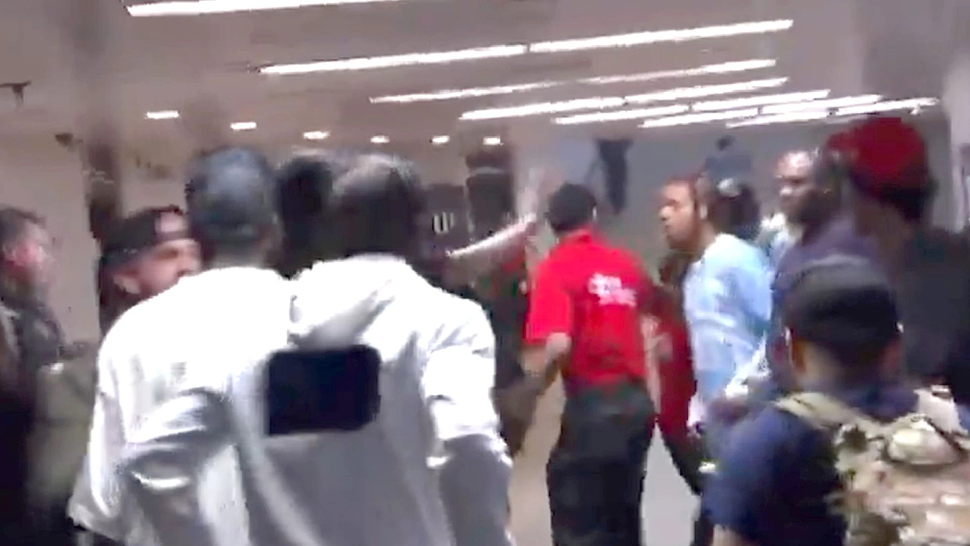 Keyshawn Davis 'escorted out after backstage brawl with brother's opponent'