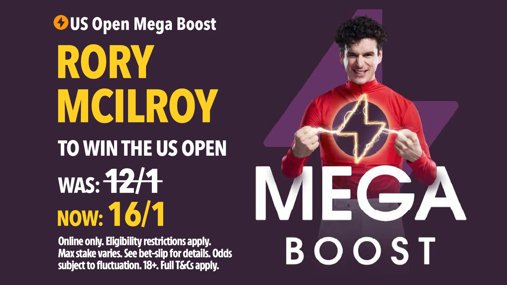 Get McIlroy to win US Open at mega boosted 16/1 until 9pm TONIGHT with Tote