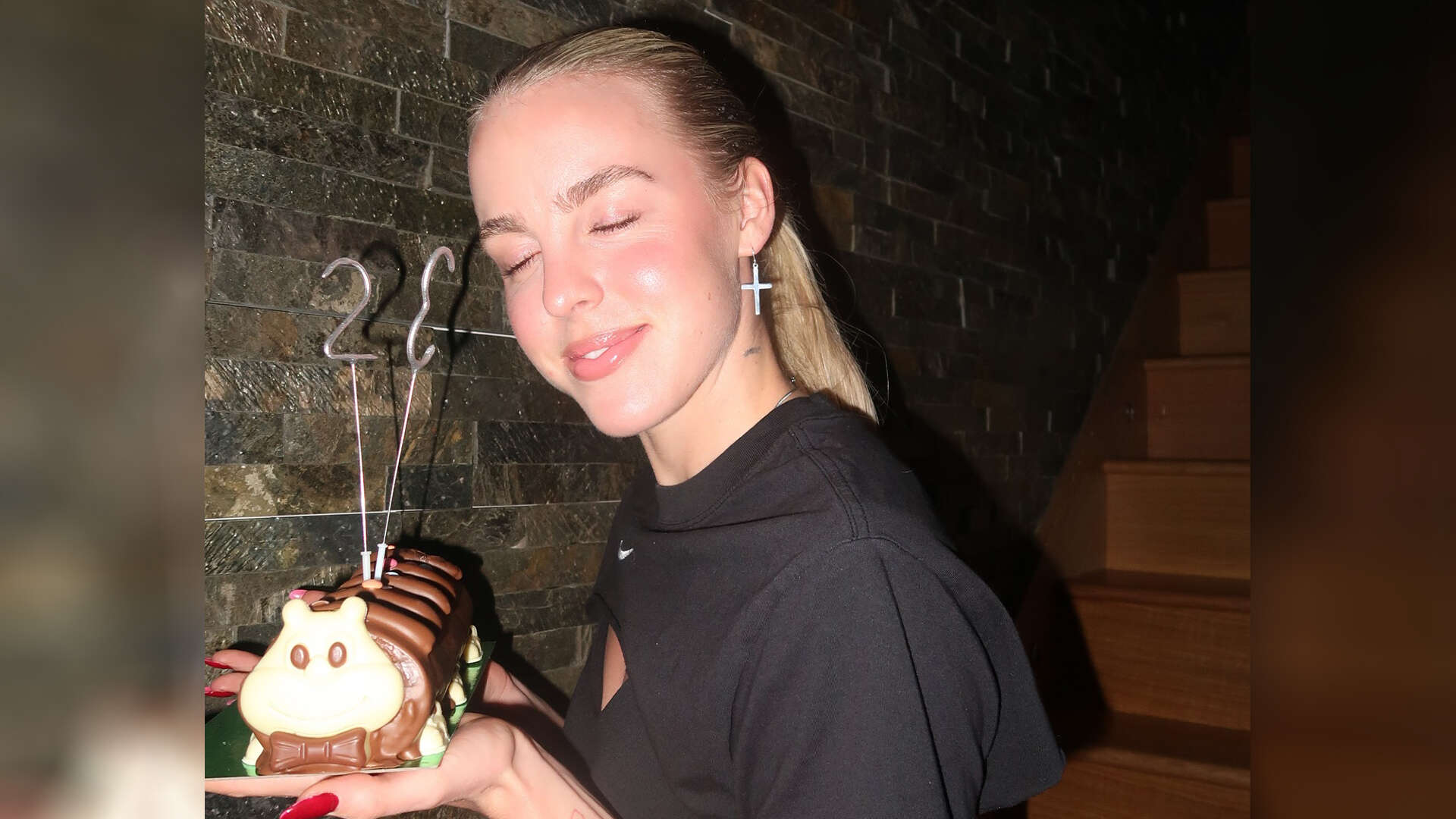 Keely Hodgkinson celebrates 23rd birthday with Colin the Caterpillar cake