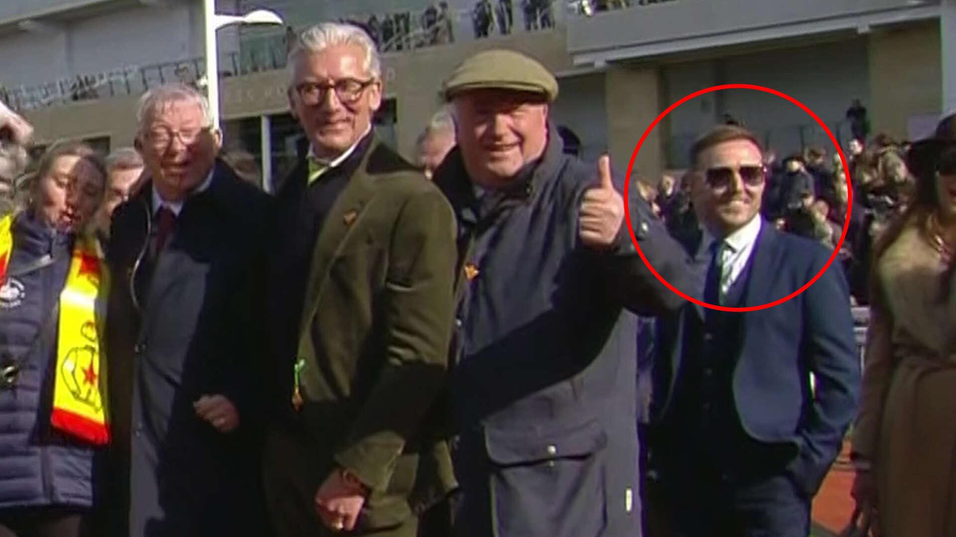 Fergie spotted with TV star pal at Cheltenham as he celebrates £65k win