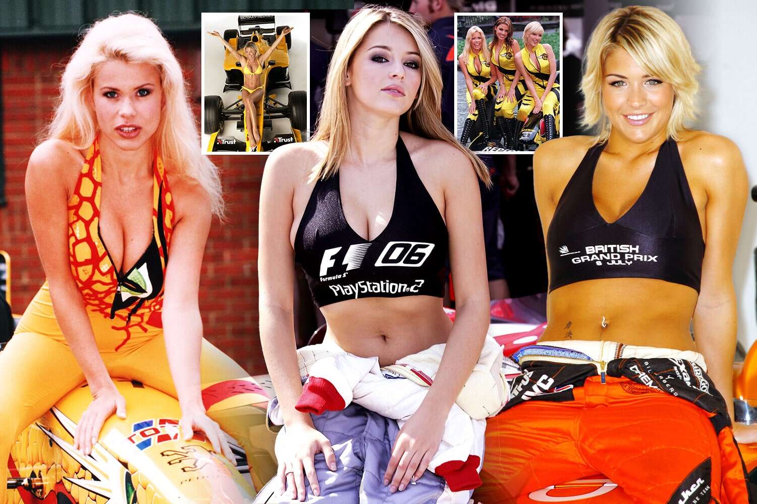 The celebs you forgot were F1 grid girls - from soap legend to Ted Lasso star