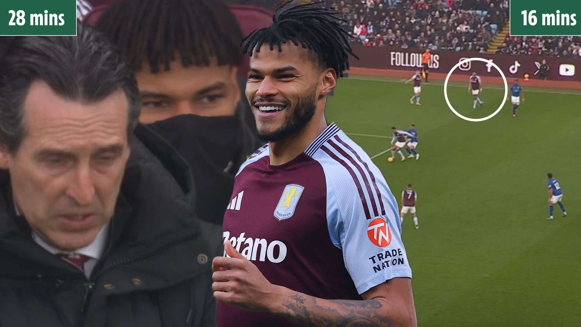 BBC viewers spot odd MOTD blunder as Tyrone Mings is in two places at once