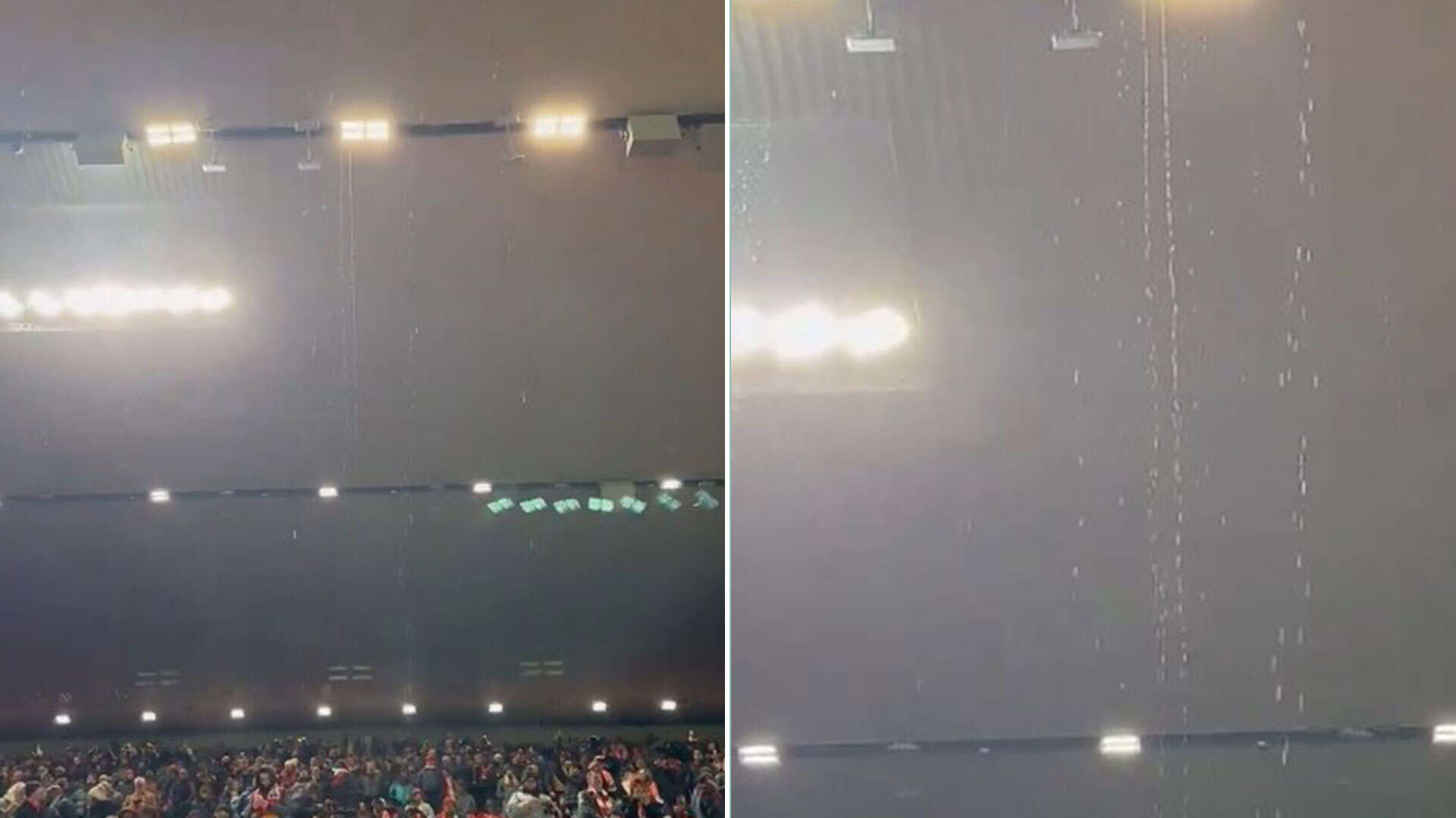 Moment Anfield roof leaks as Man Utd fans sing cheeky chant about Liverpool