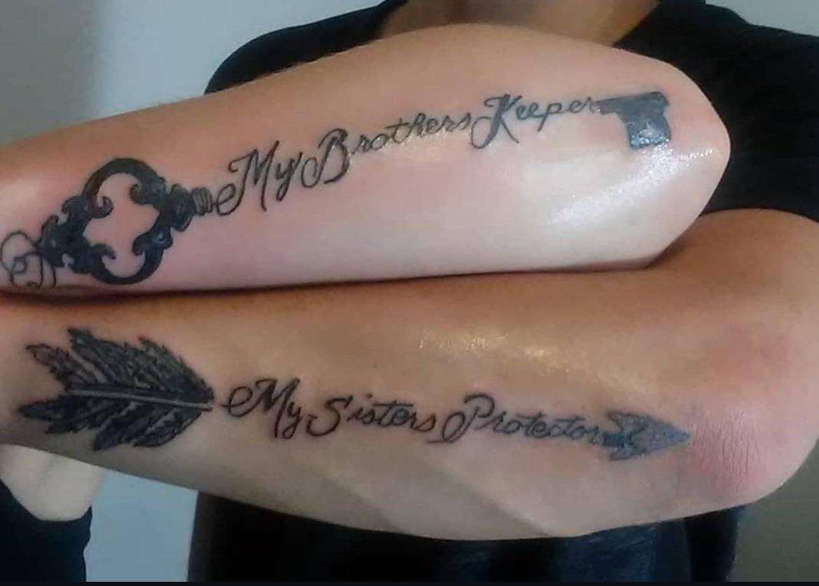 'This is bad!' people say as brother & sister show off wonky tattoos