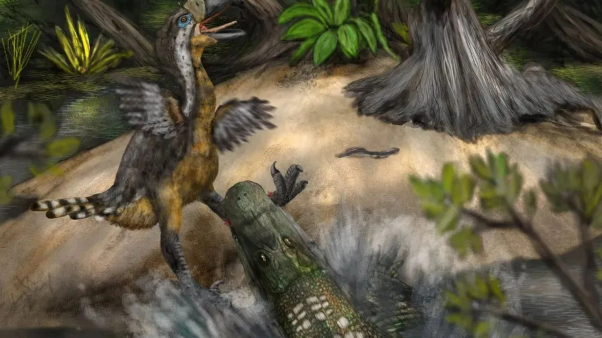 Lethal 15ft croc 'chomped' huge 'terror bird' in shock attack 12mil years ago
