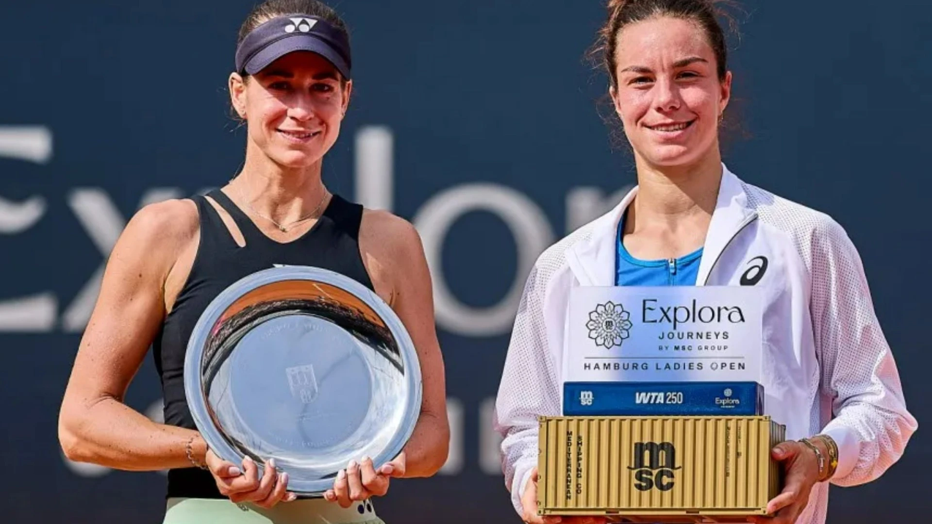 Fans baffled as tennis ace wins bizarre trophy shaped like shipping container