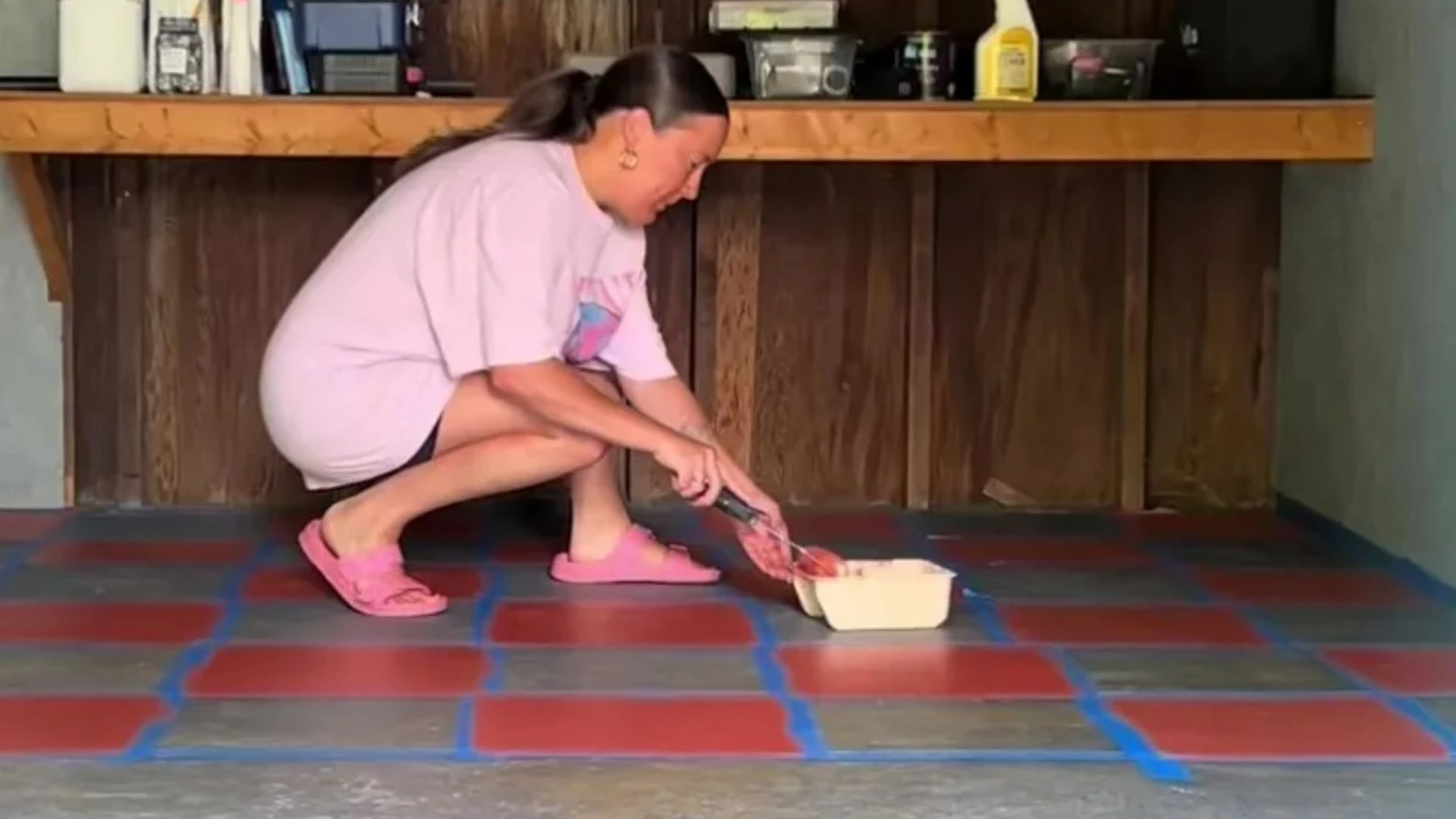 I tried to recreate checkered floor but I was deluded to think I could do it