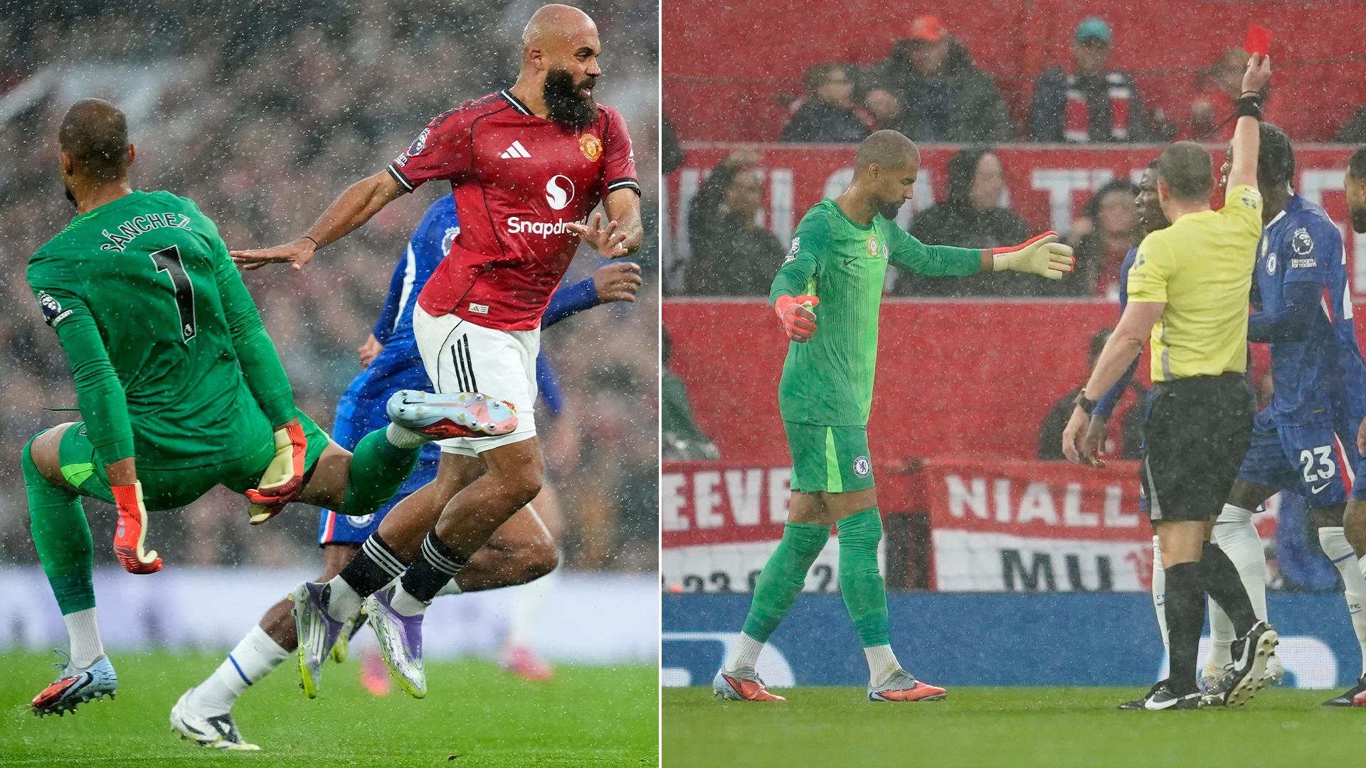 Chelsea fans demand Robert Sanchez AXED after shocking red in Man Utd game