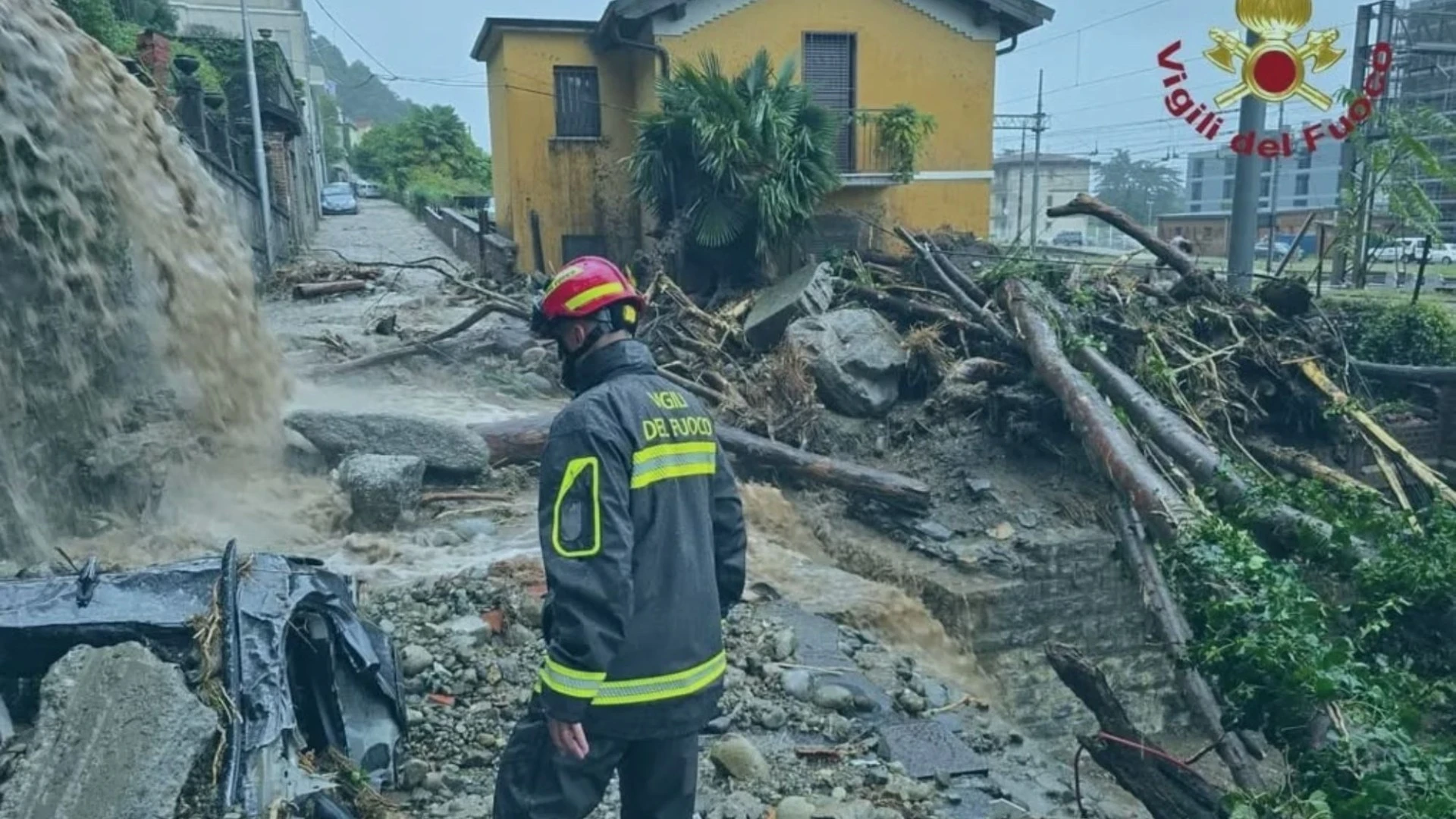 Italy hit by floods turning railways into rivers as choppers rescue locals