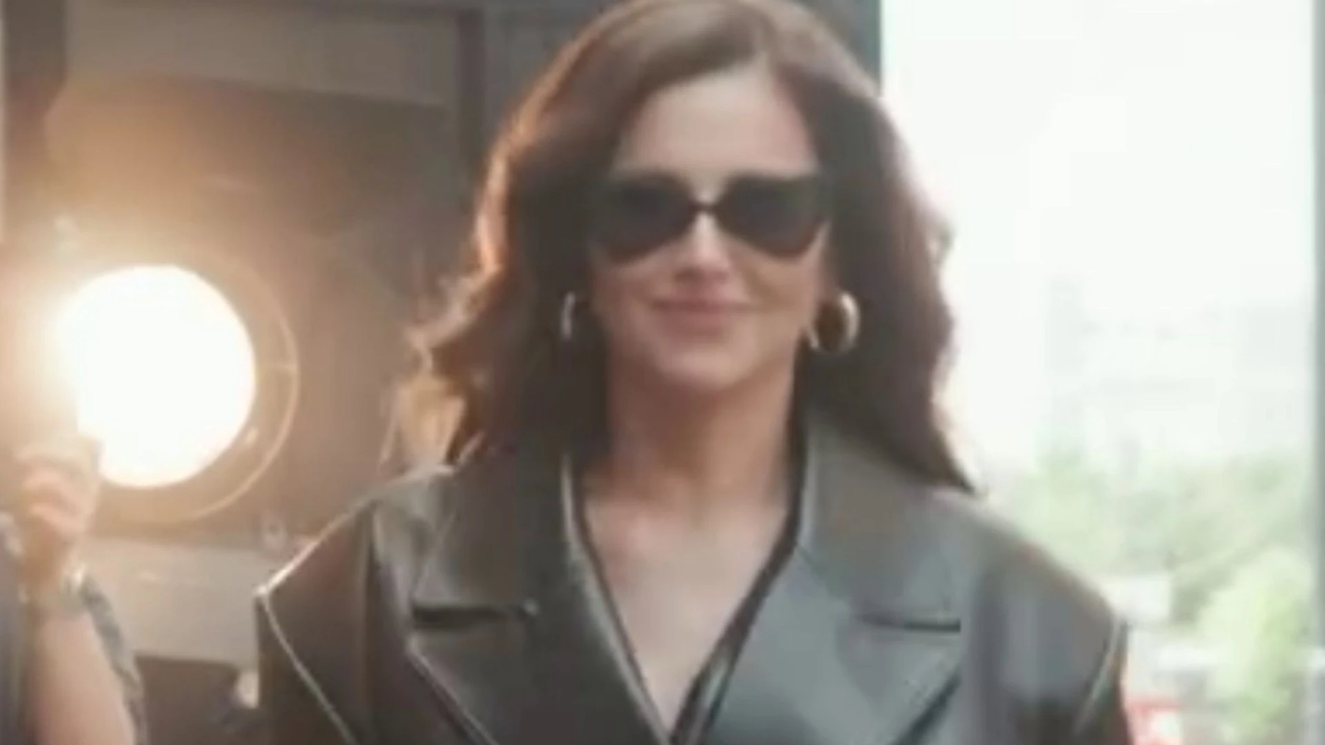 Cheryl poses in leather trench coat for new beauty ad as she makes comeback