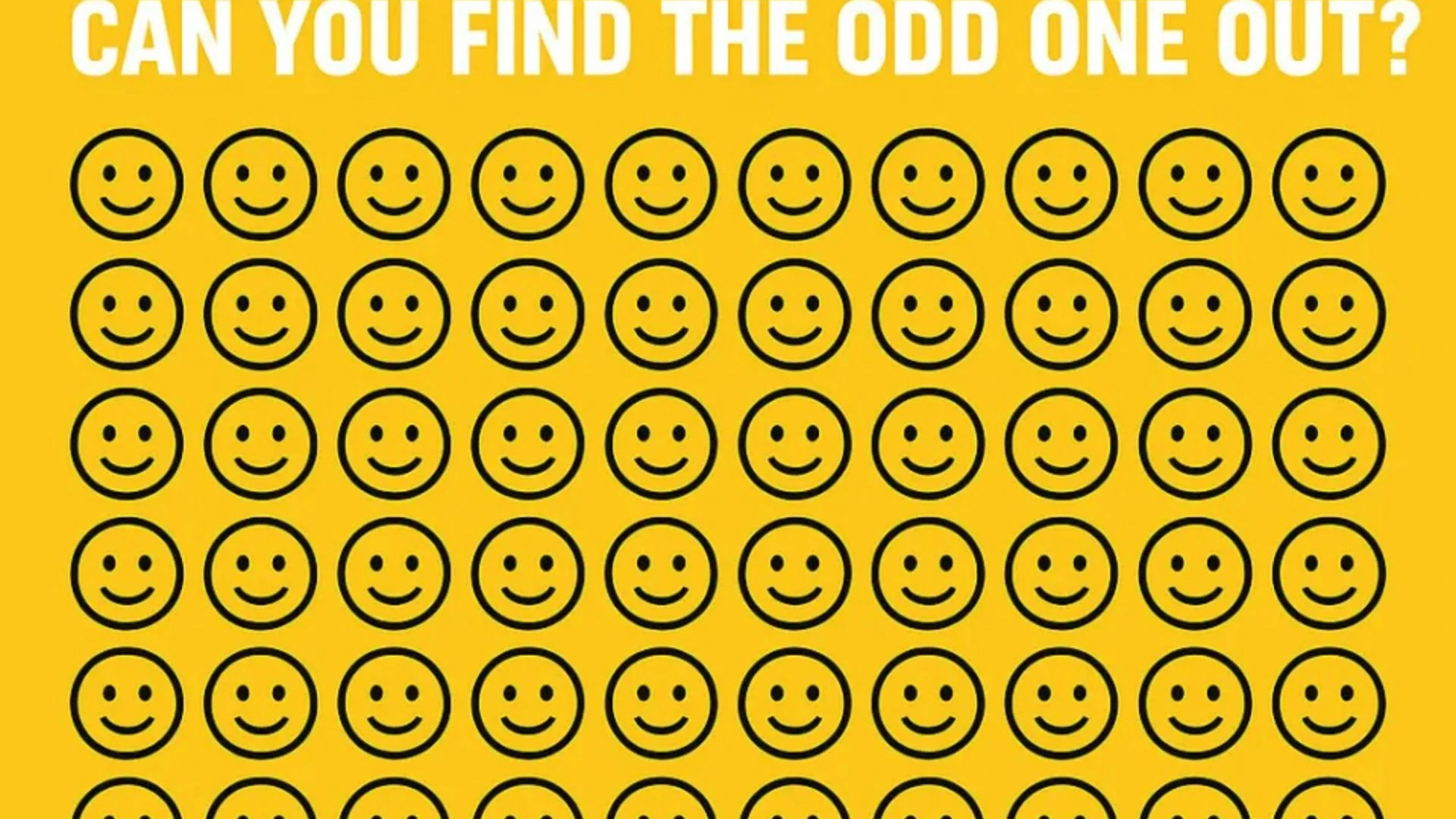 Everyone can see the wall of smiling faces - but can you spot the odd emoji out