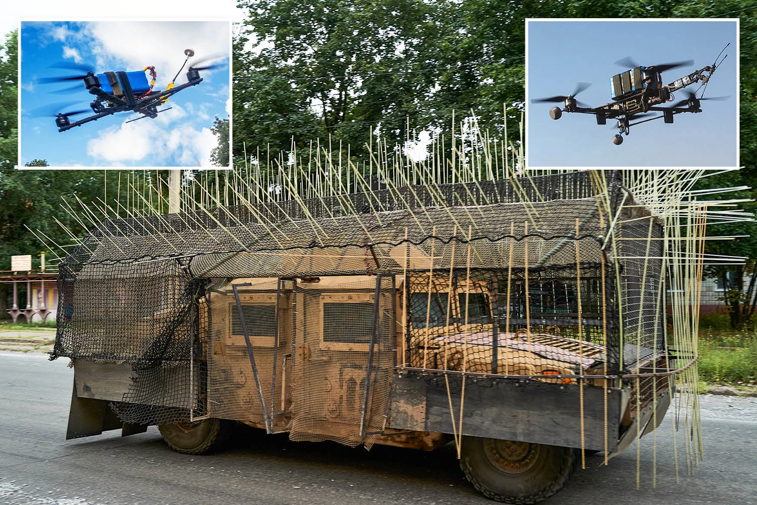 Ukraine develops Mad Max-style truck with spikes to defend against drones