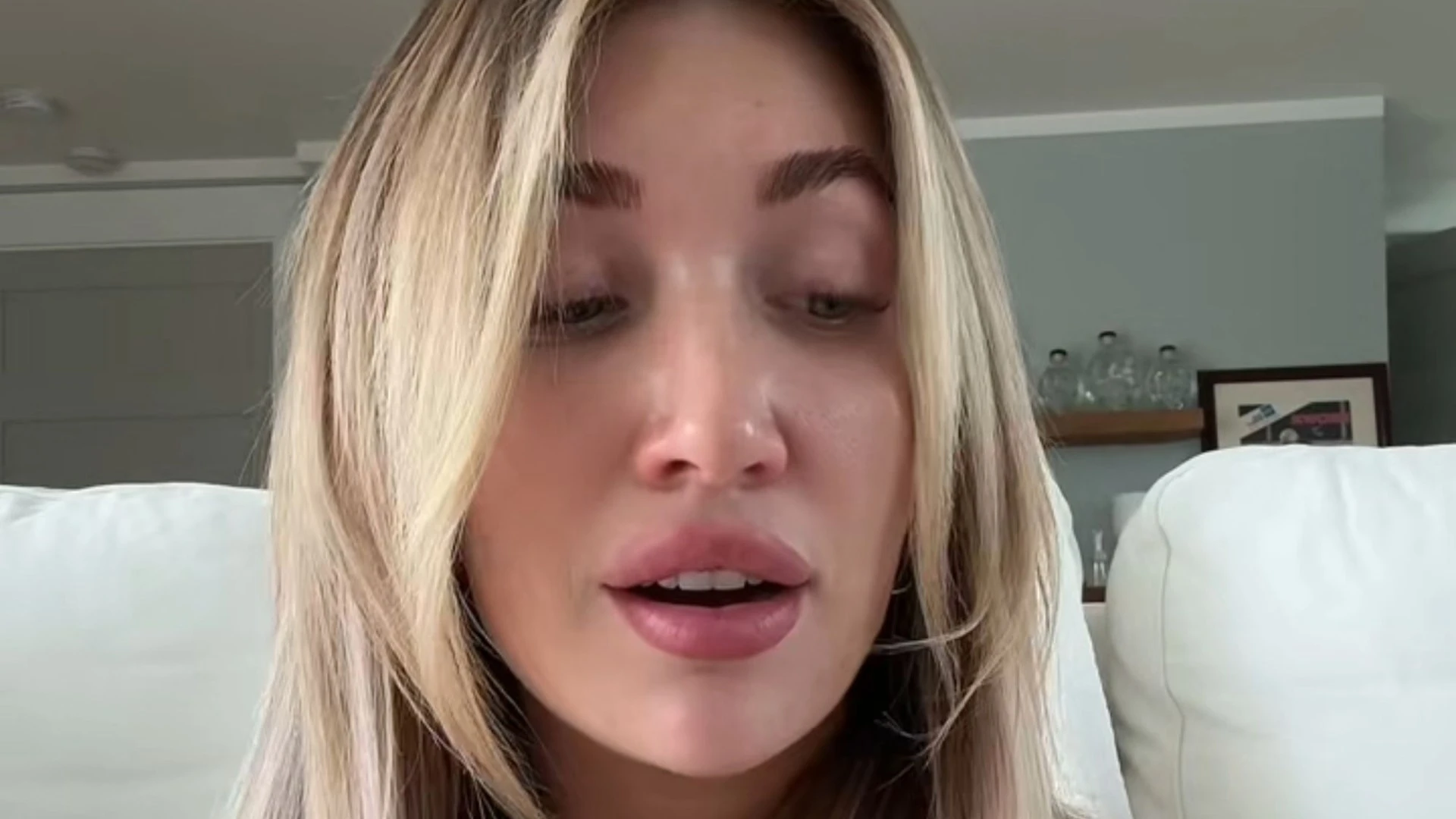 Liam Payne's girlfriend Kate fights back tears in emotional new video