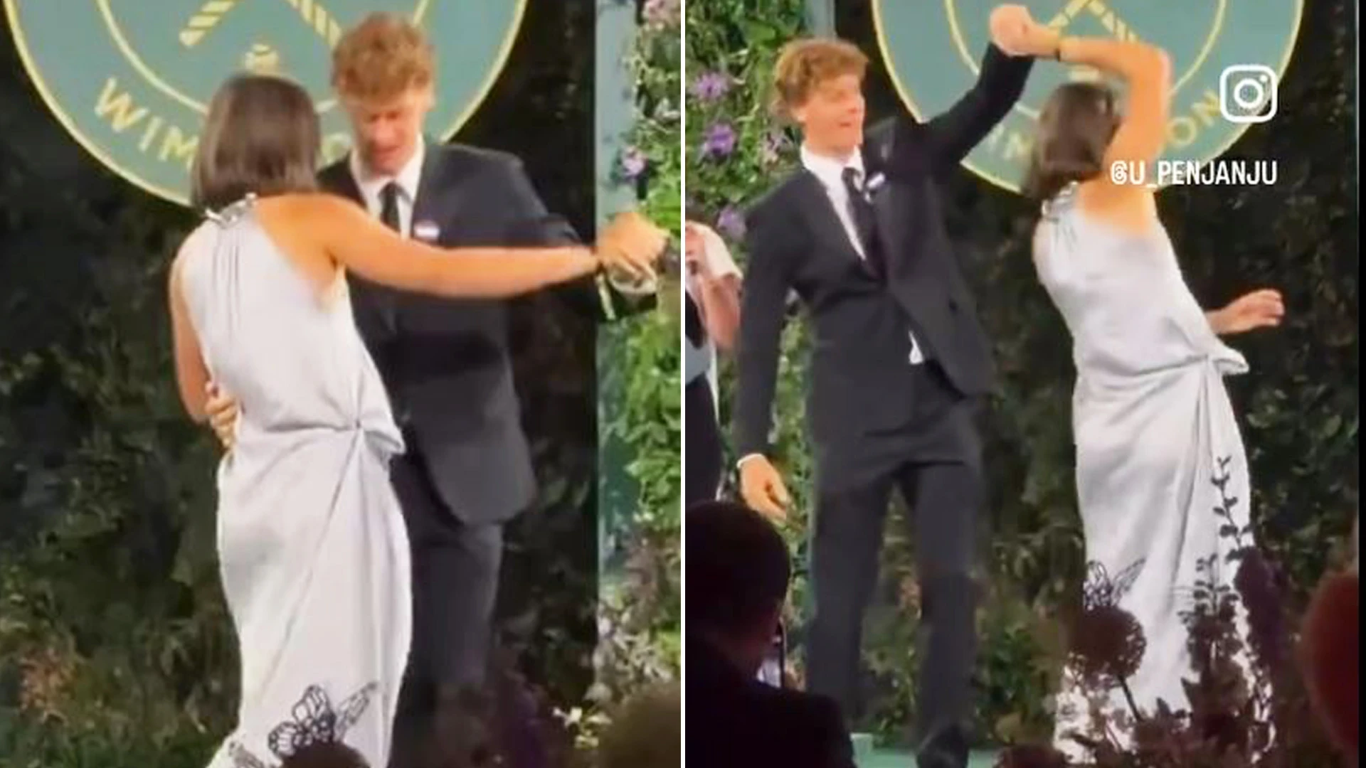 Sinner & Swiatek in awkward dance but VIPs 'drunk enough' not to judge