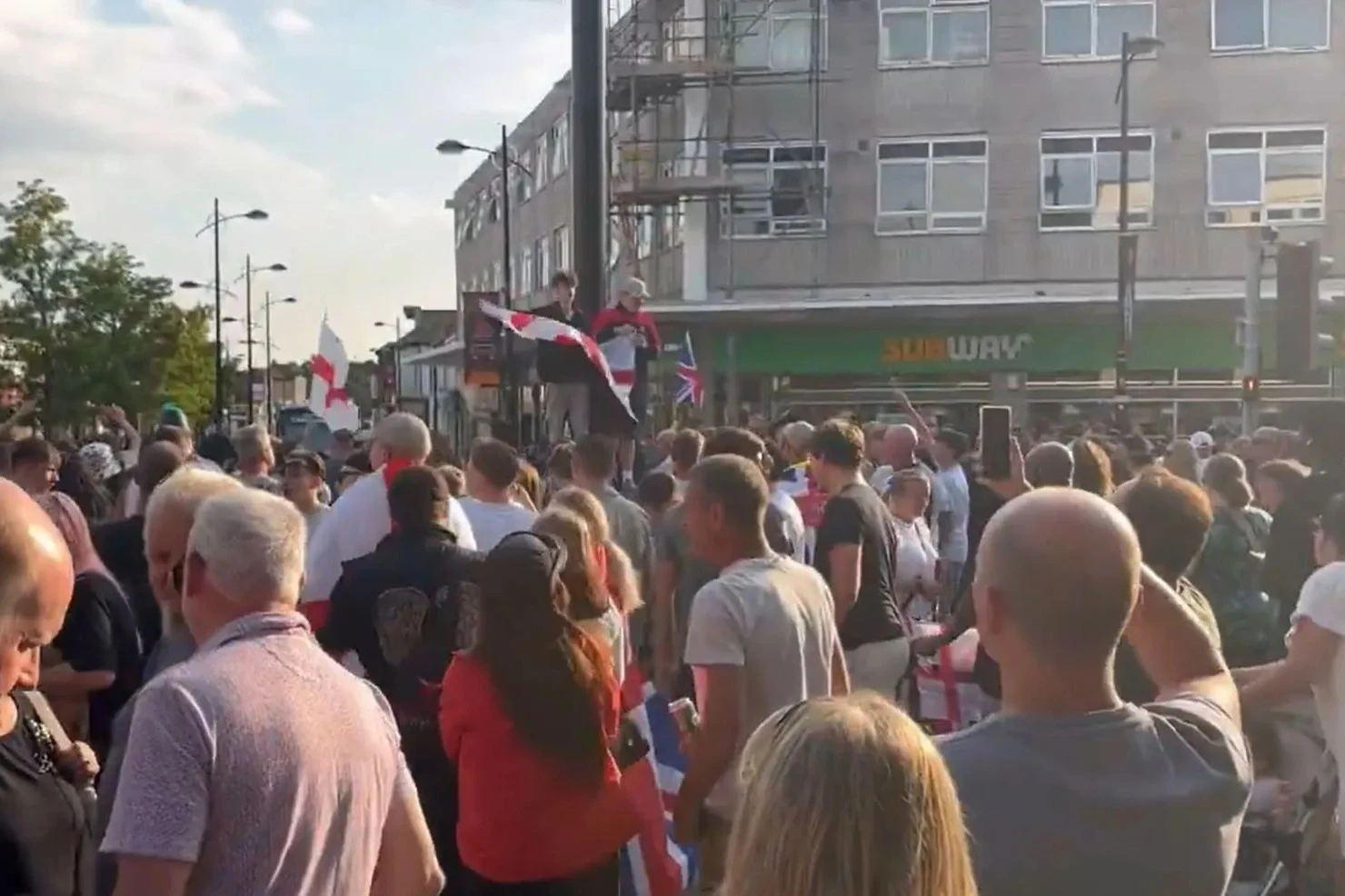 Fresh migrant protest erupts after 'secret plot to house them in £250k flats'