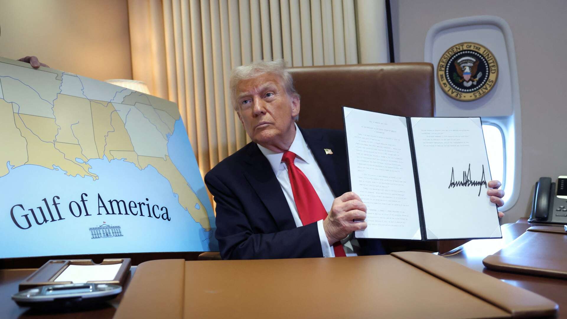 Trump declares Feb 9 'Gulf of America Day' & says name CHANGING on Google