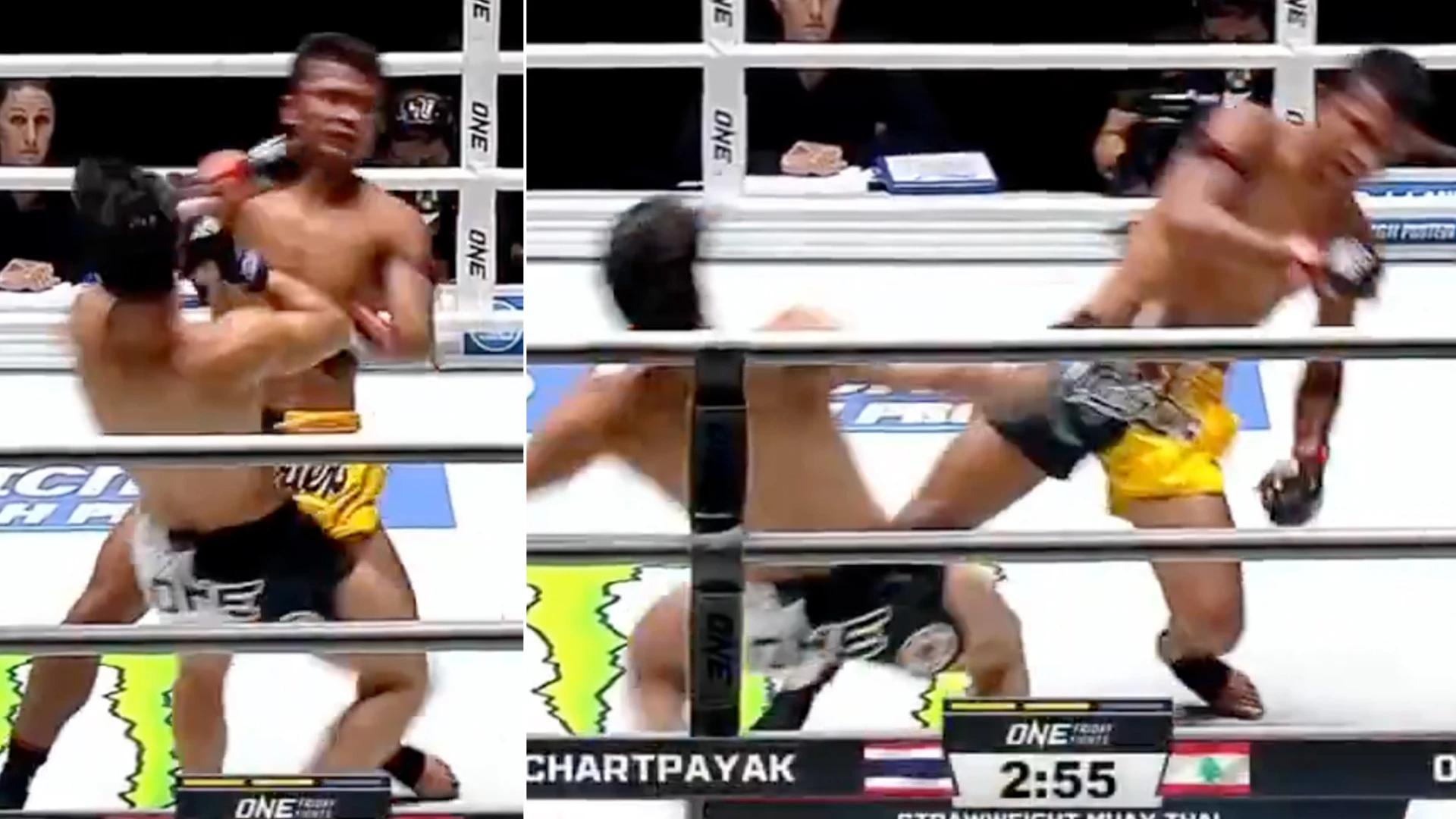 Astonishing SIMULTANEOUS KNOCKDOWN sees kickboxers likened to Dragonball Z