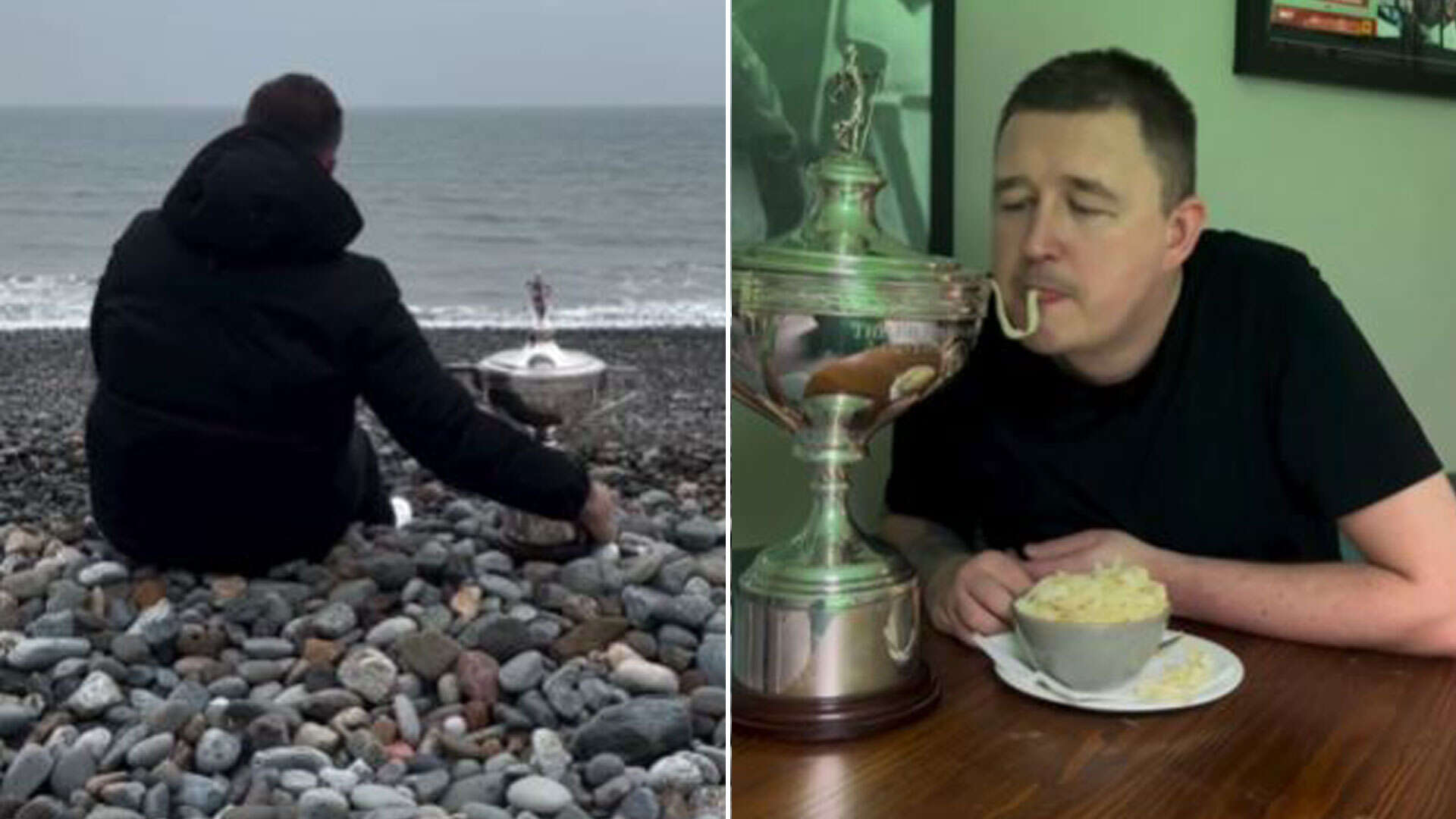 Kyren Wilson takes World Champ trophy on romantic date before returning it