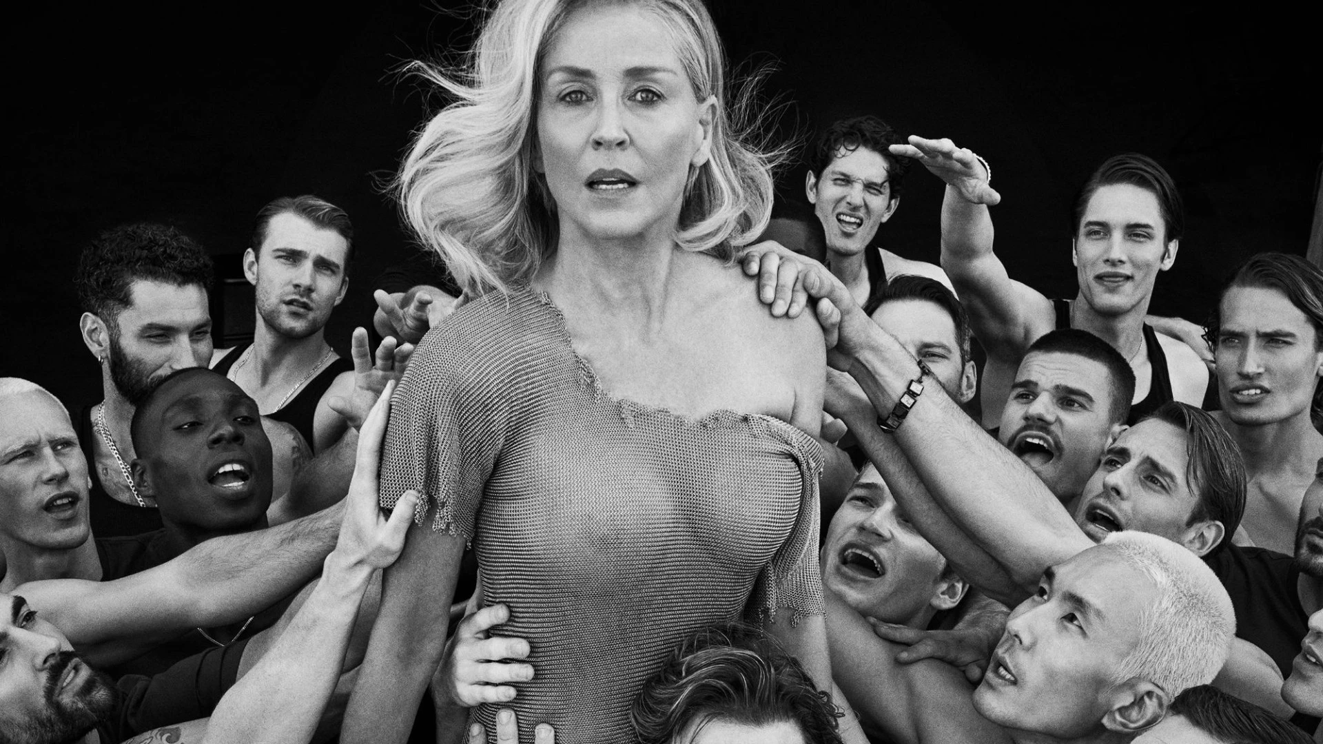 Sharon Stone, 67, looks stunning as she goes braless in see-through top