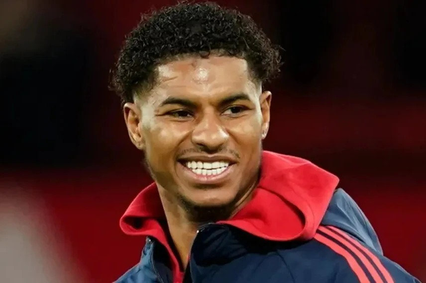 Leaked vid of Rashford's bizarre Barca unveiling sees star next to phone box
