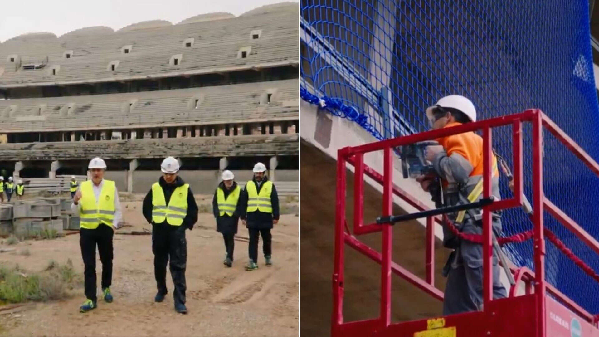 Work restarts on 70,000-seat 'world's best stadium' left to rot for SIXTEEN YEARS