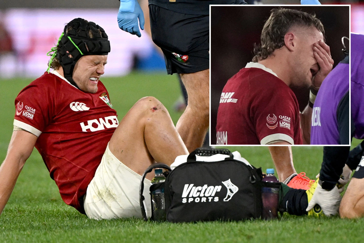 Distraught Lions star leaves pitch in tears after injury just minutes into debut
