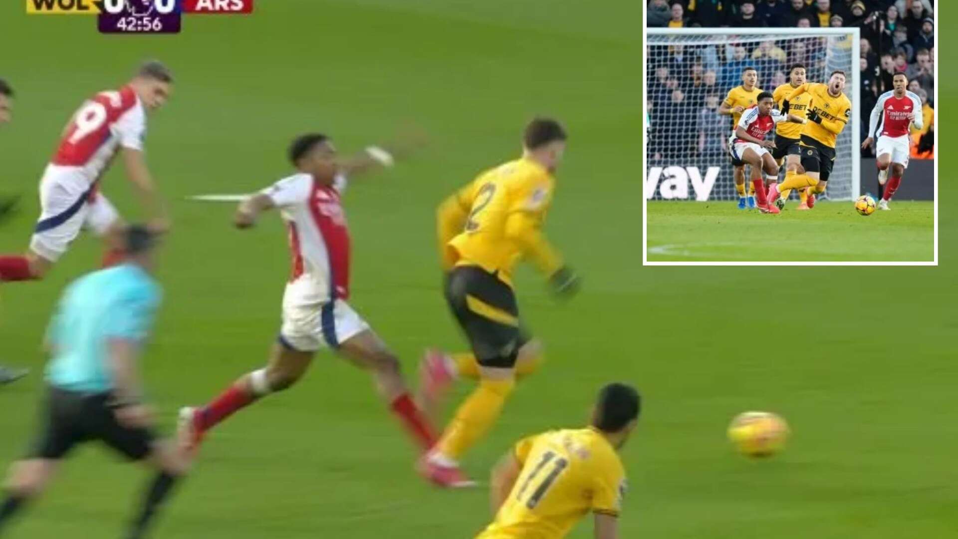 Arsenal ace sent off in farcical scenes after trip '90 YARDS' from goal