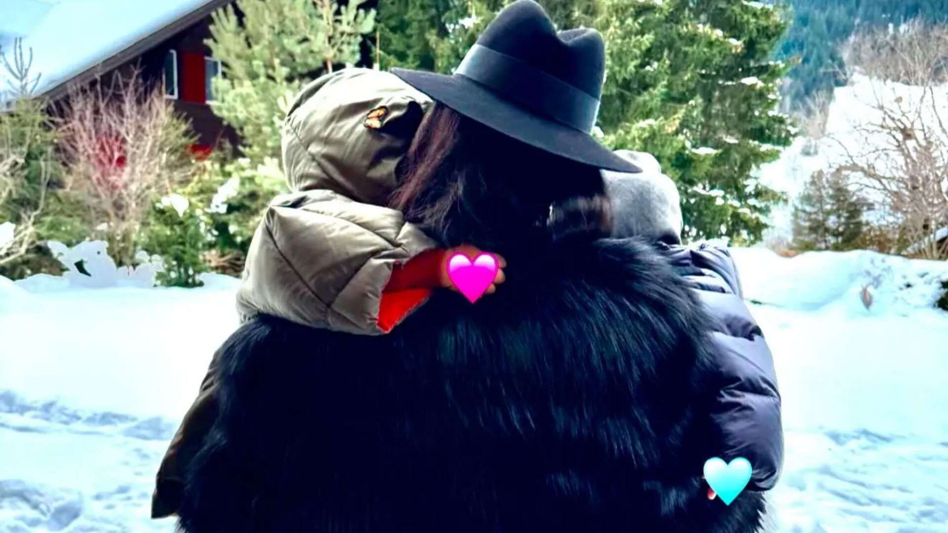 Naomi Campbell shares rare snaps with children from family ski trip